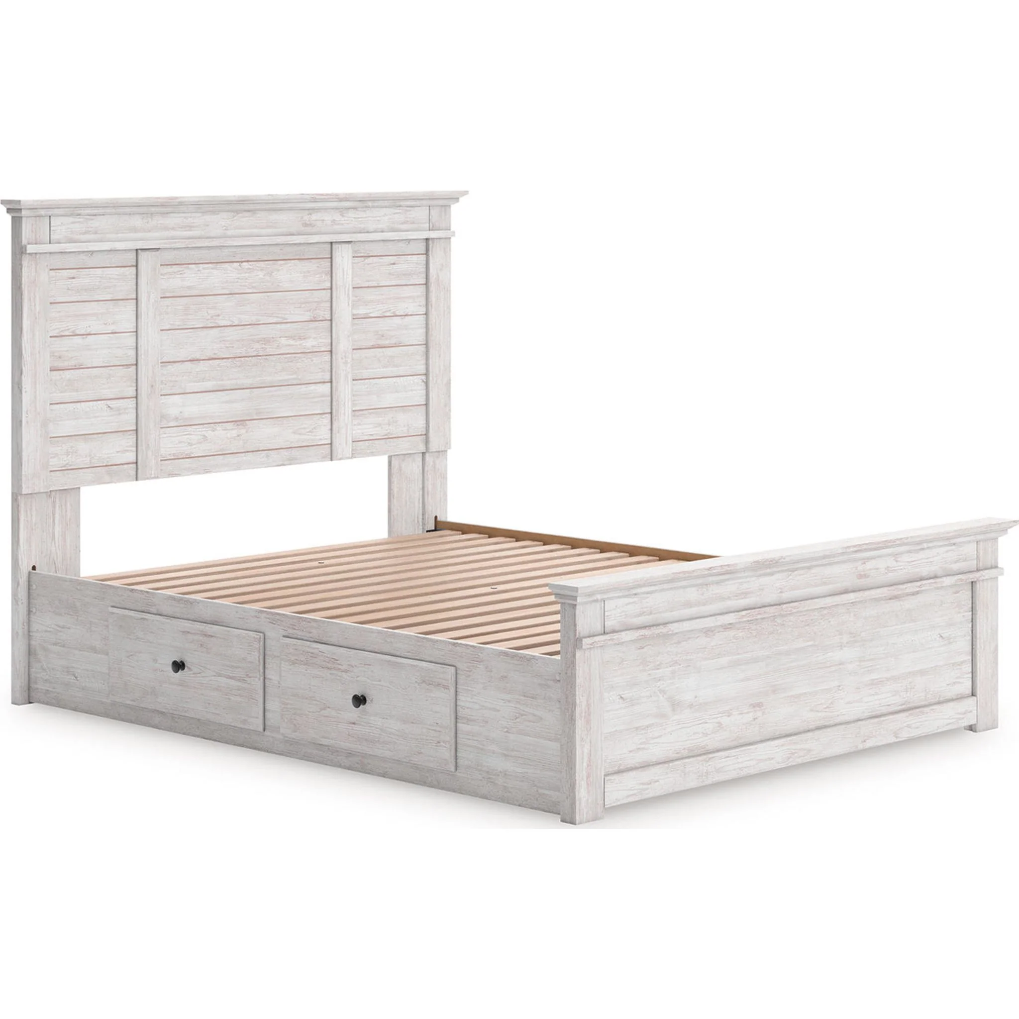 Makidern Queen Storage Bed - Whitewash - Image 3