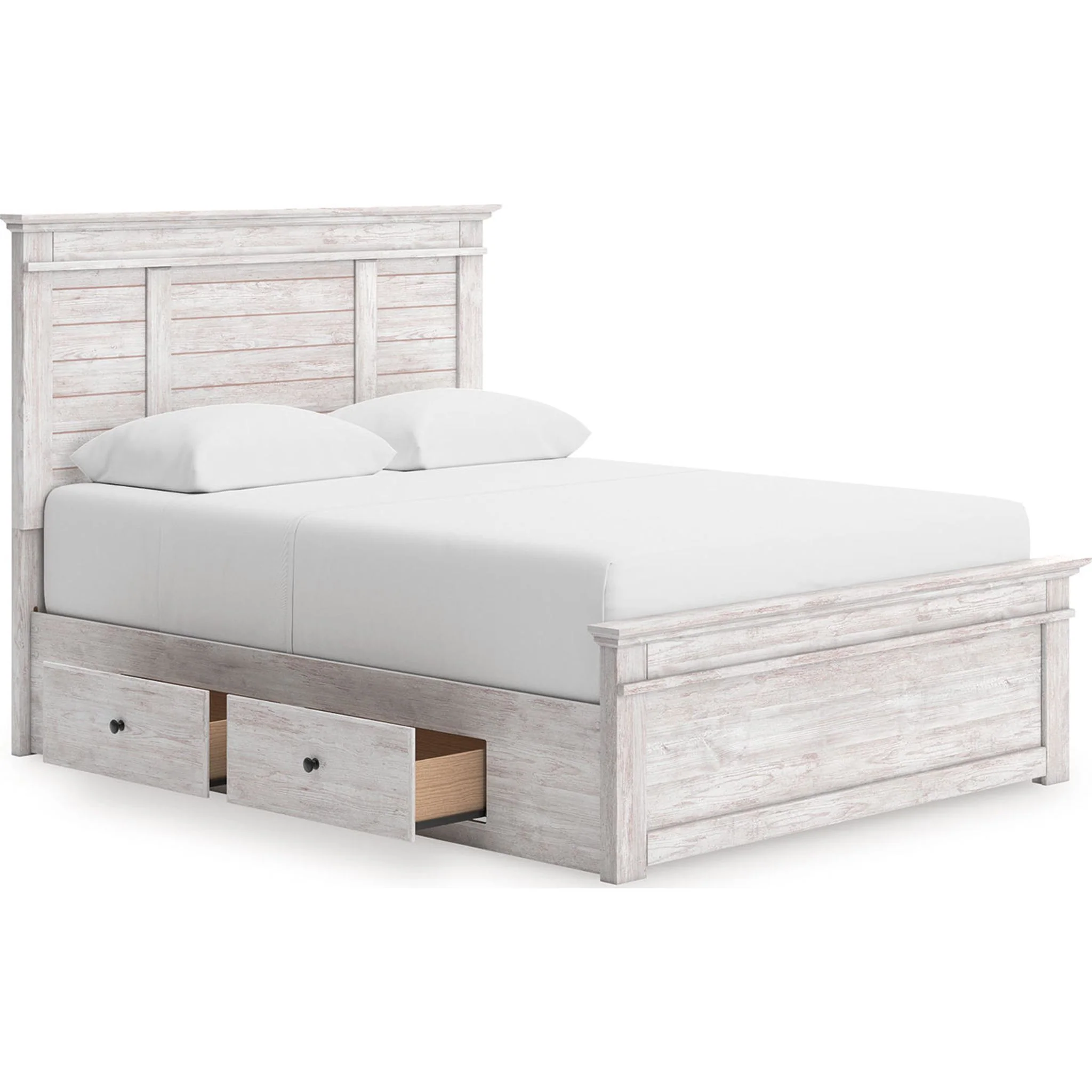 Makidern Queen Storage Bed - Whitewash - Image 4