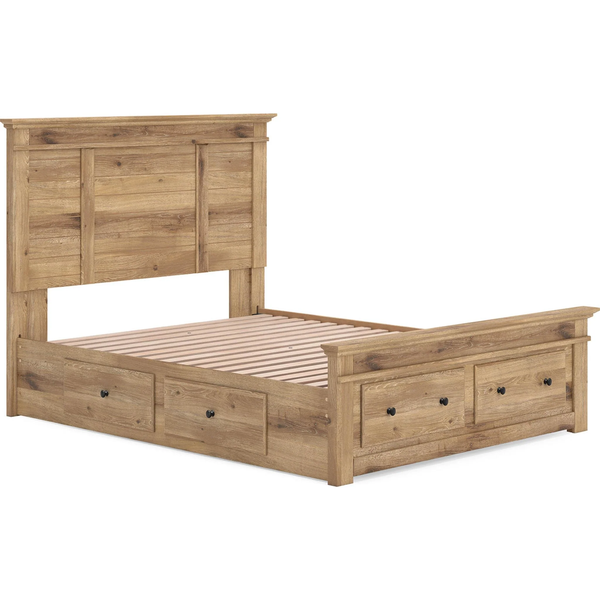 Makidern Queen Storage Bed - Tan - Image 4