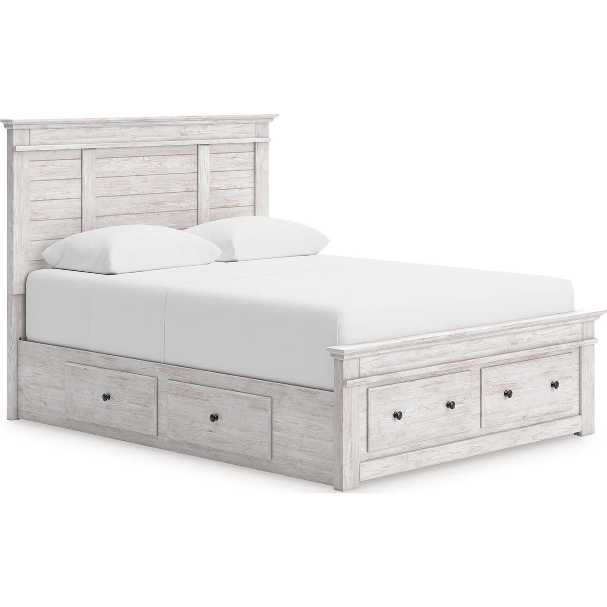 Makidern Queen Storage Bed - Whitewash - Image 4