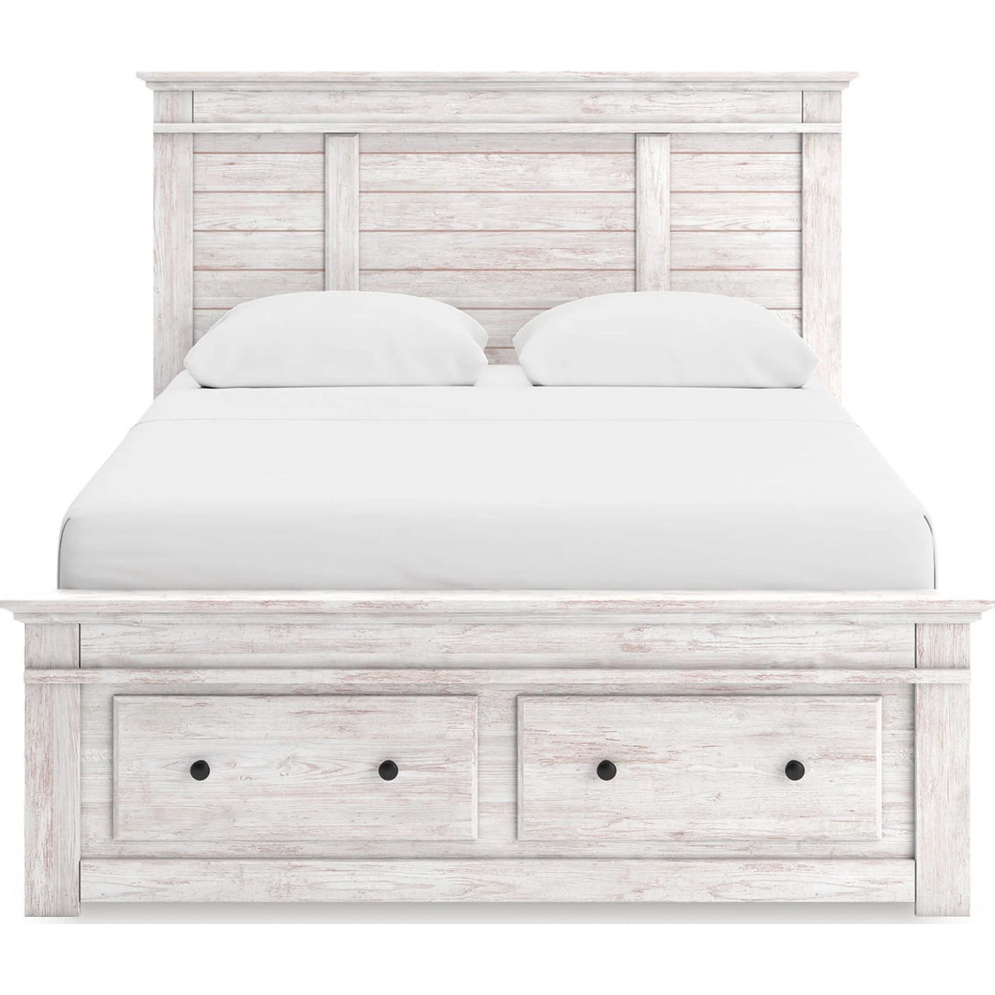 Makidern Queen Storage Bed - Whitewash - Image 6
