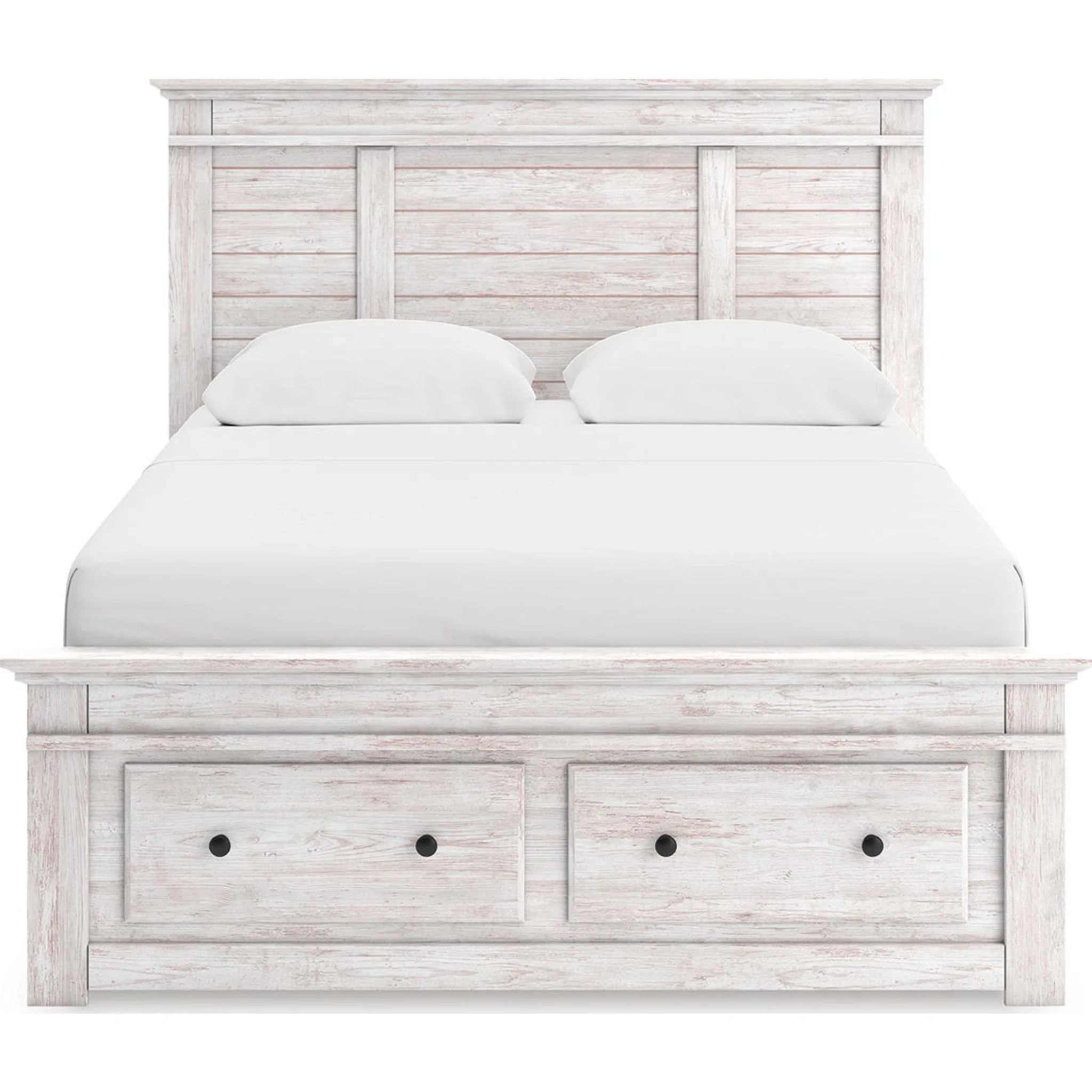 Makidern Queen Storage Bed - Whitewash - Image 7