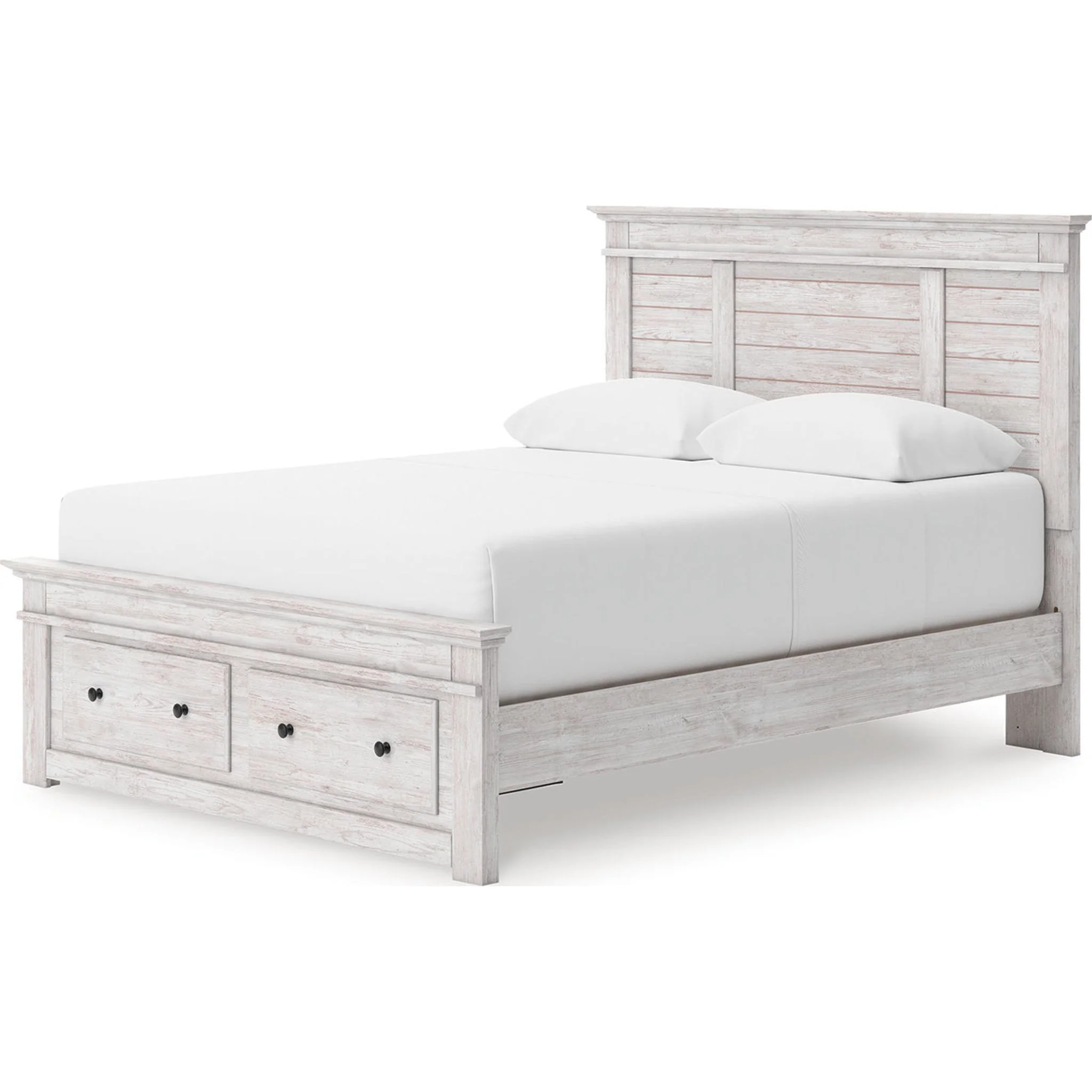 Makidern Queen Storage Bed - Whitewash - Image 2
