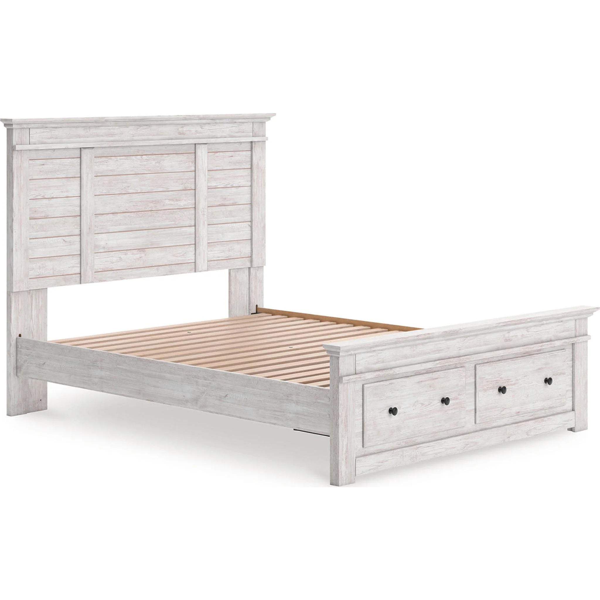 Makidern Queen Storage Bed - Whitewash - Image 3