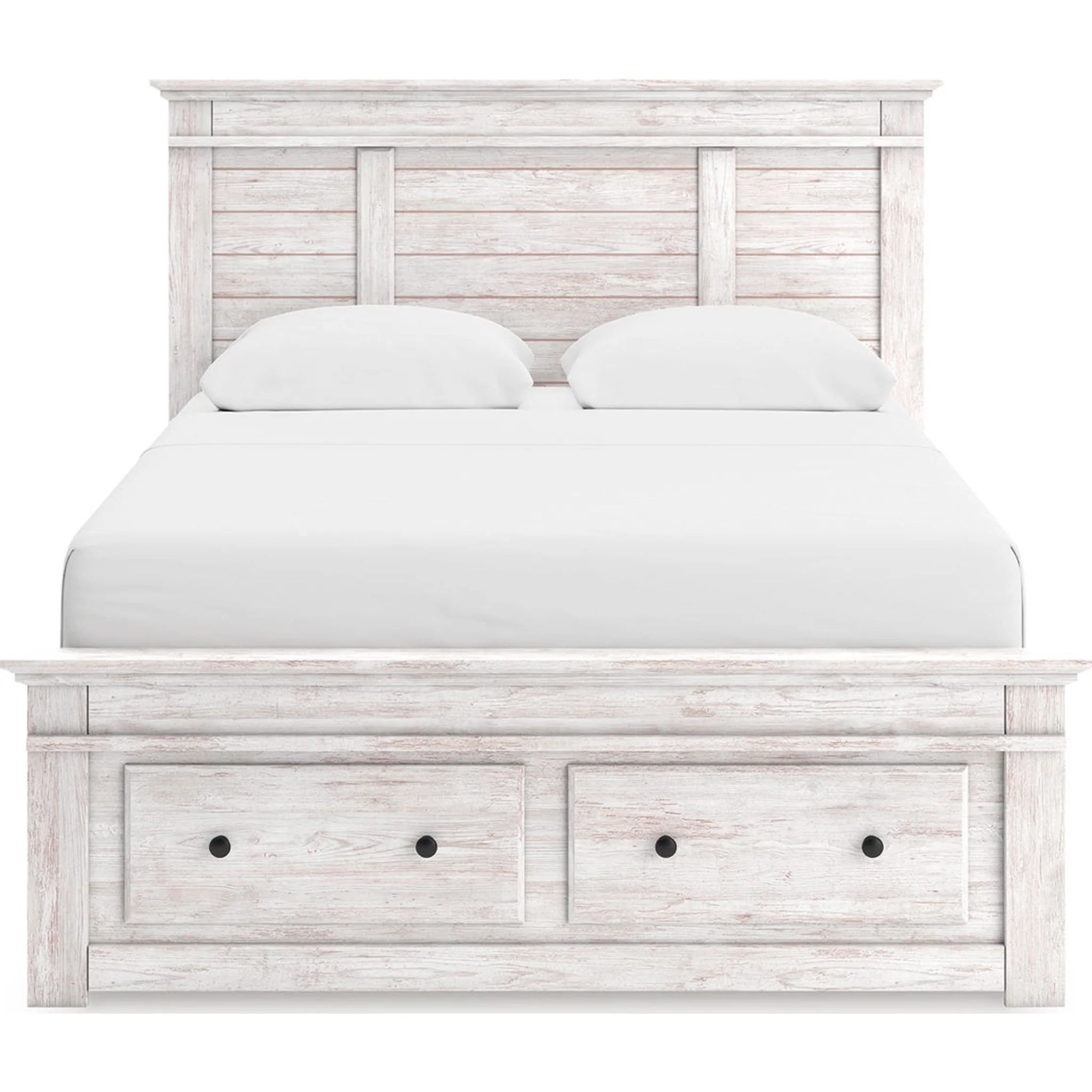 Makidern Queen Storage Bed - Whitewash - Image 7