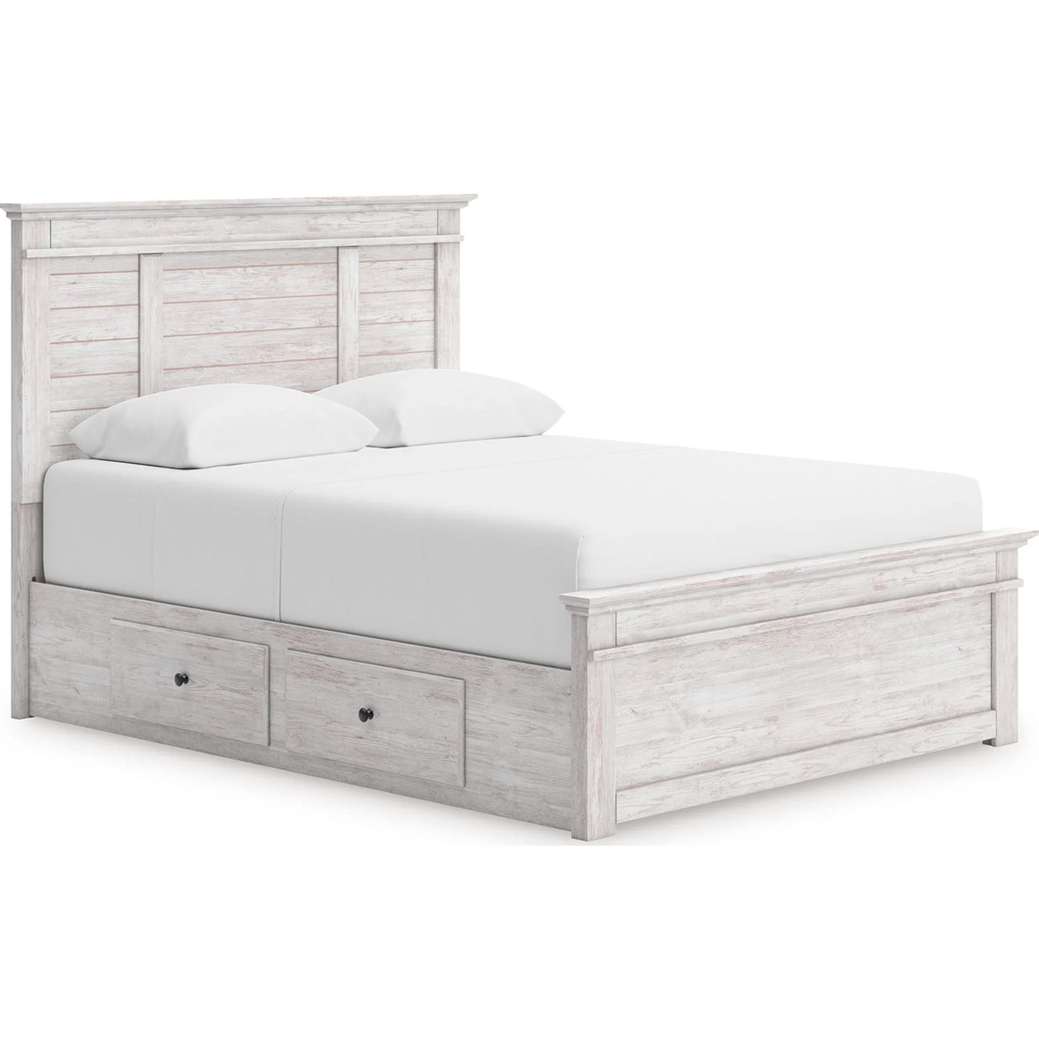 Makidern Queen Storage Bed - Whitewash - Image 4