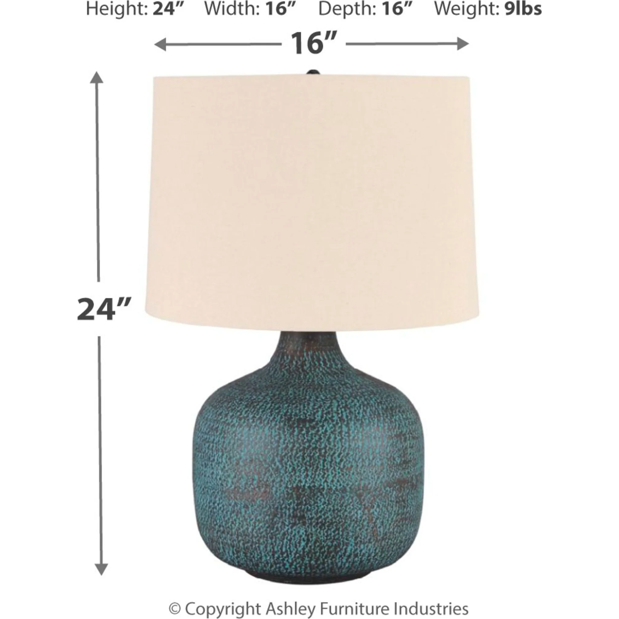 Malthace Table Lamp 24.50" - Image 4