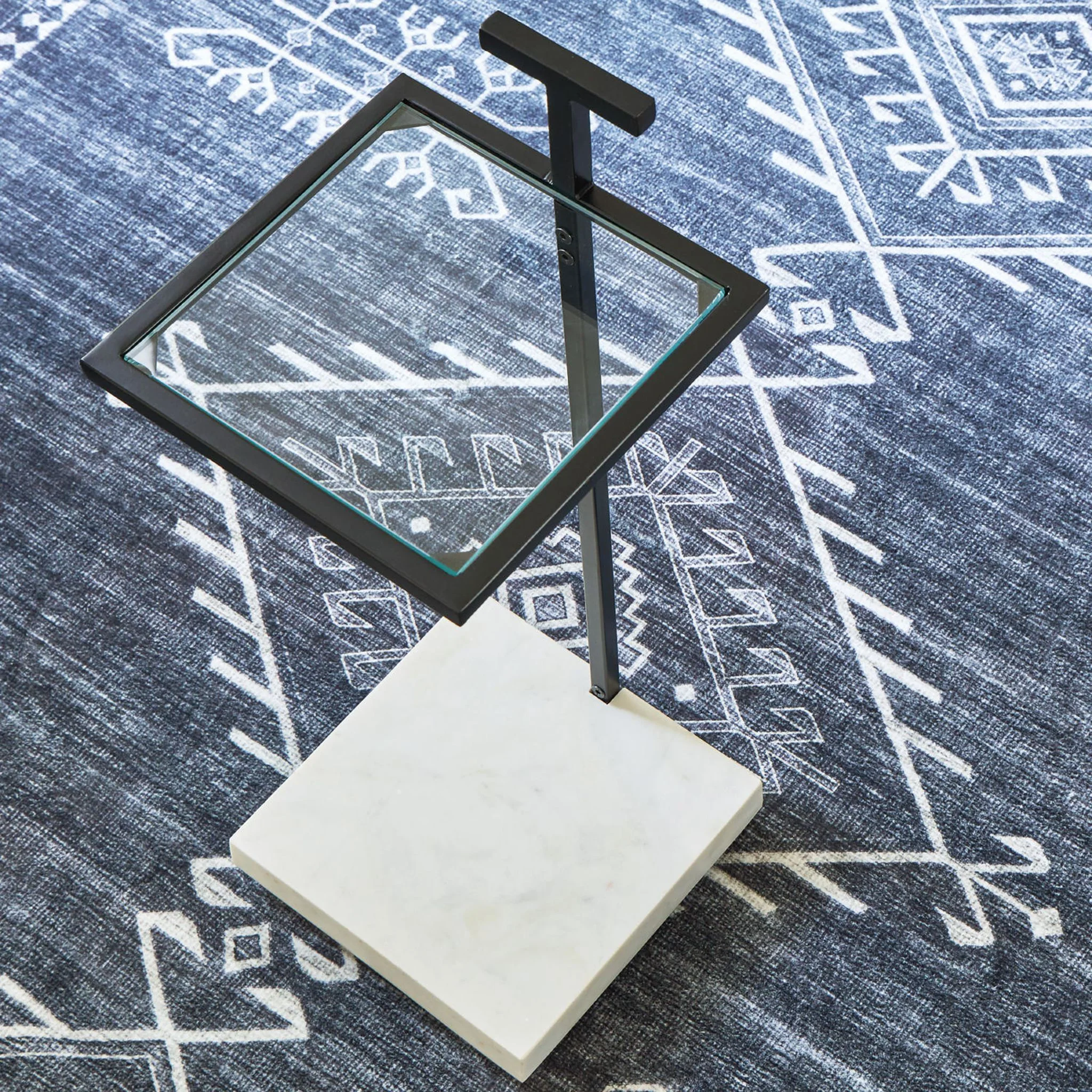 Mannill Accent Table - Black/White - Image 2