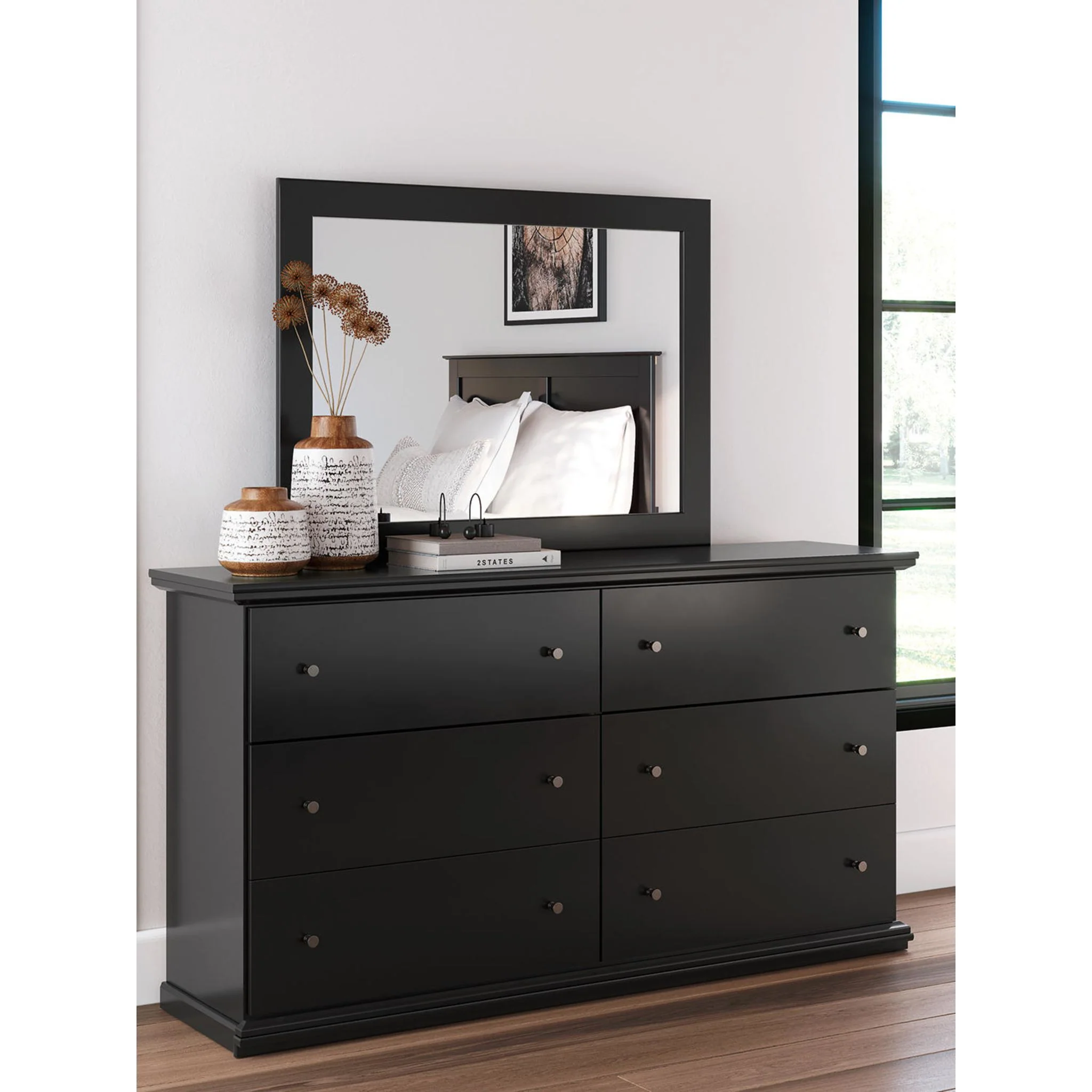 Maribel 6 Piece Panel Bedroom - Black - Image 35
