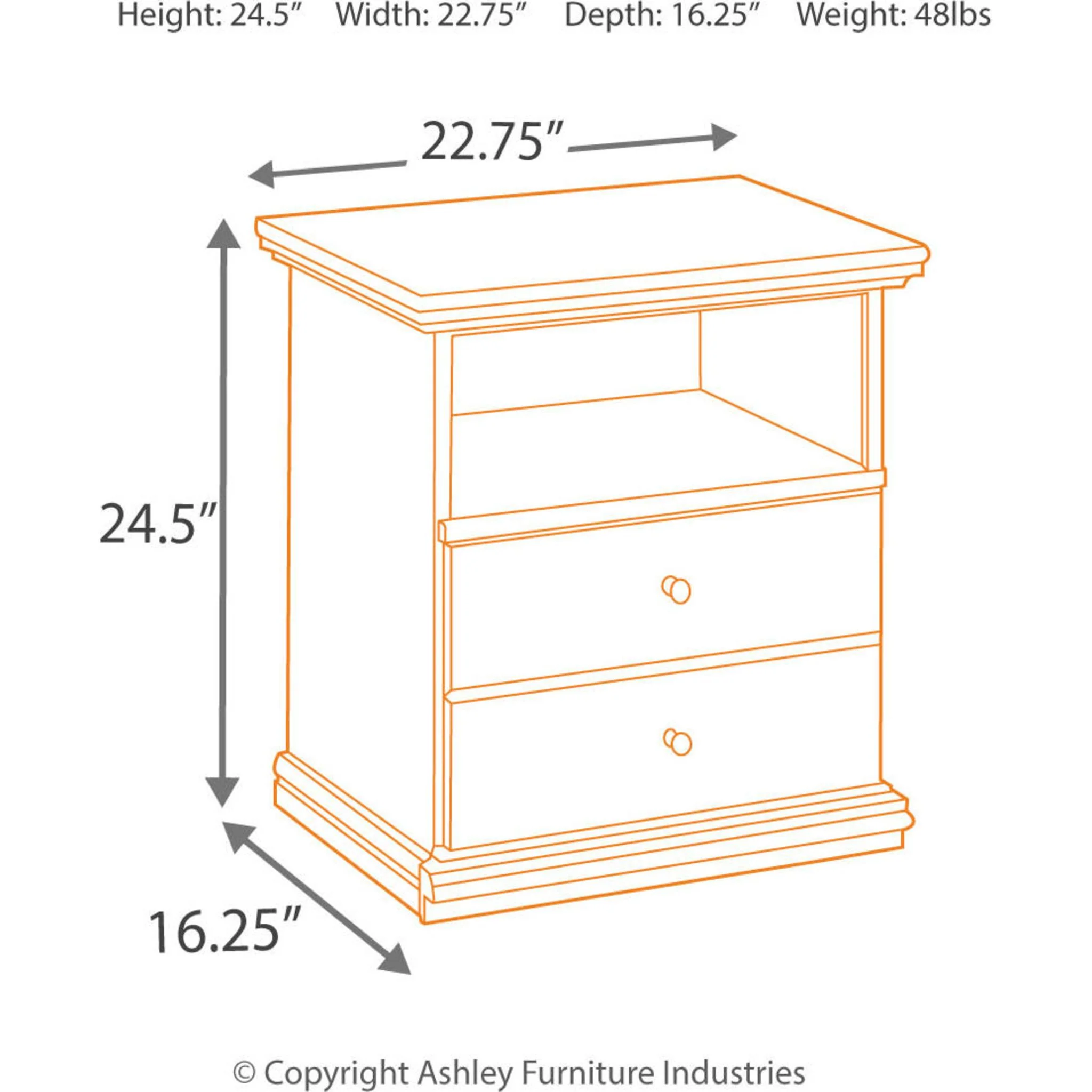 Maribel Nightstand - Black - Image 17
