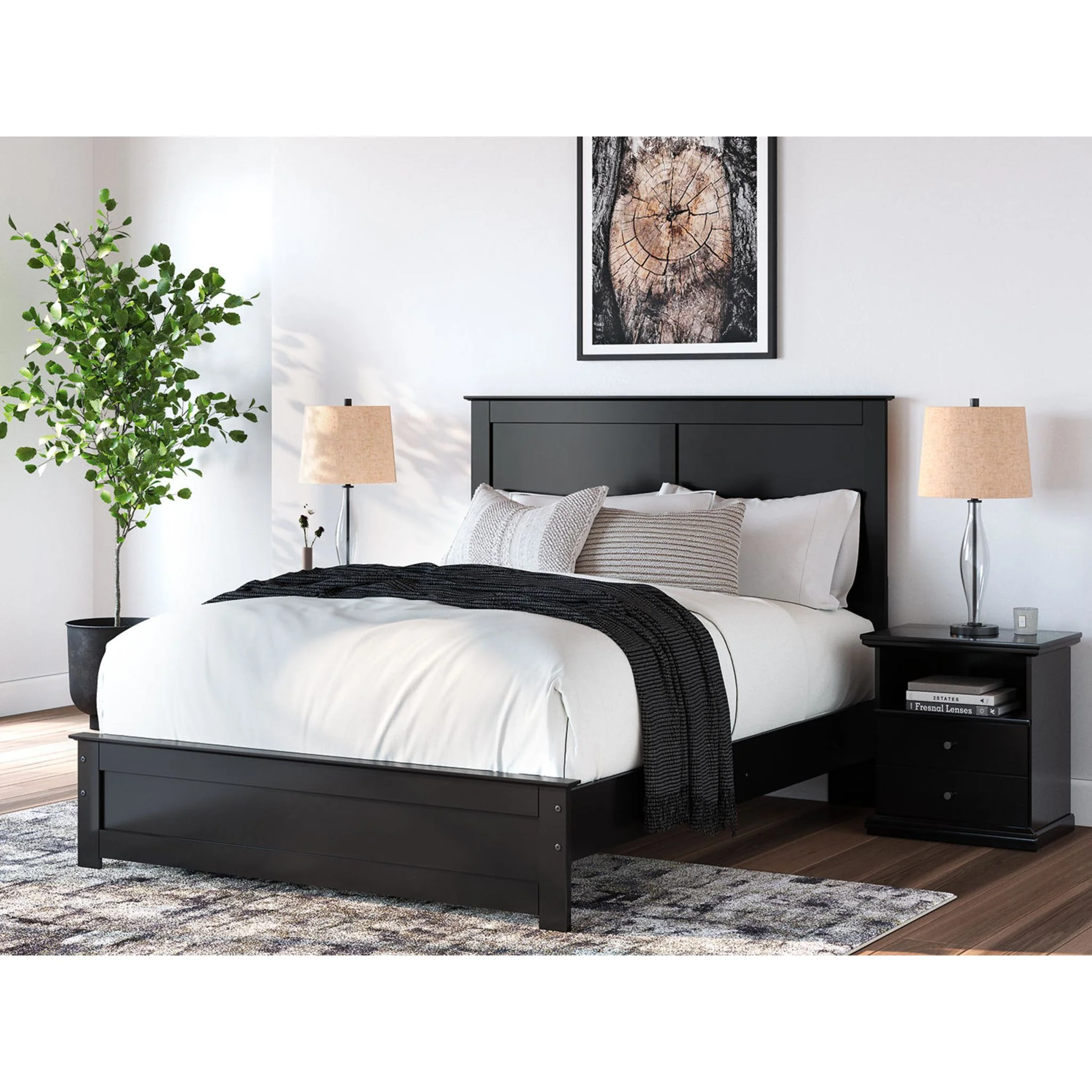 Maribel Panel Bed - Black - Image 10