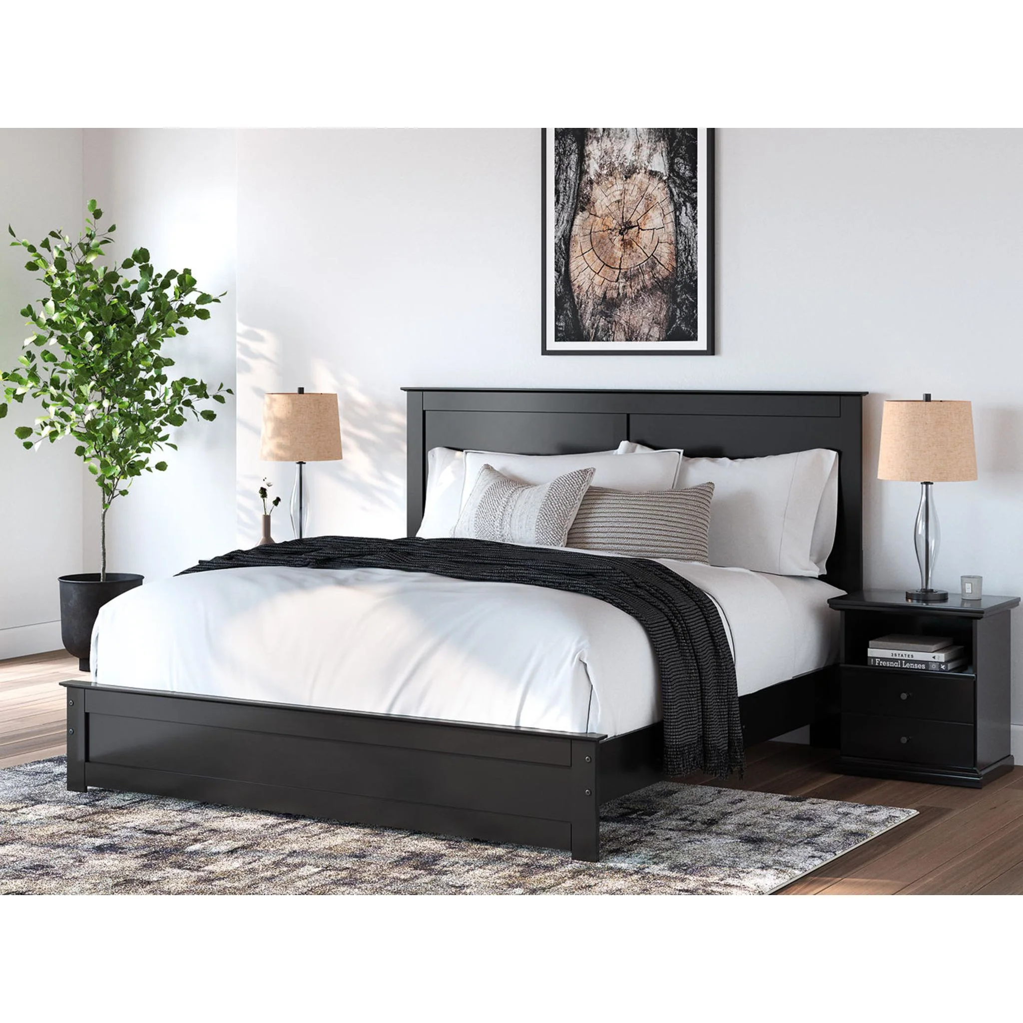 Maribel Panel Bed - Black - Image 13