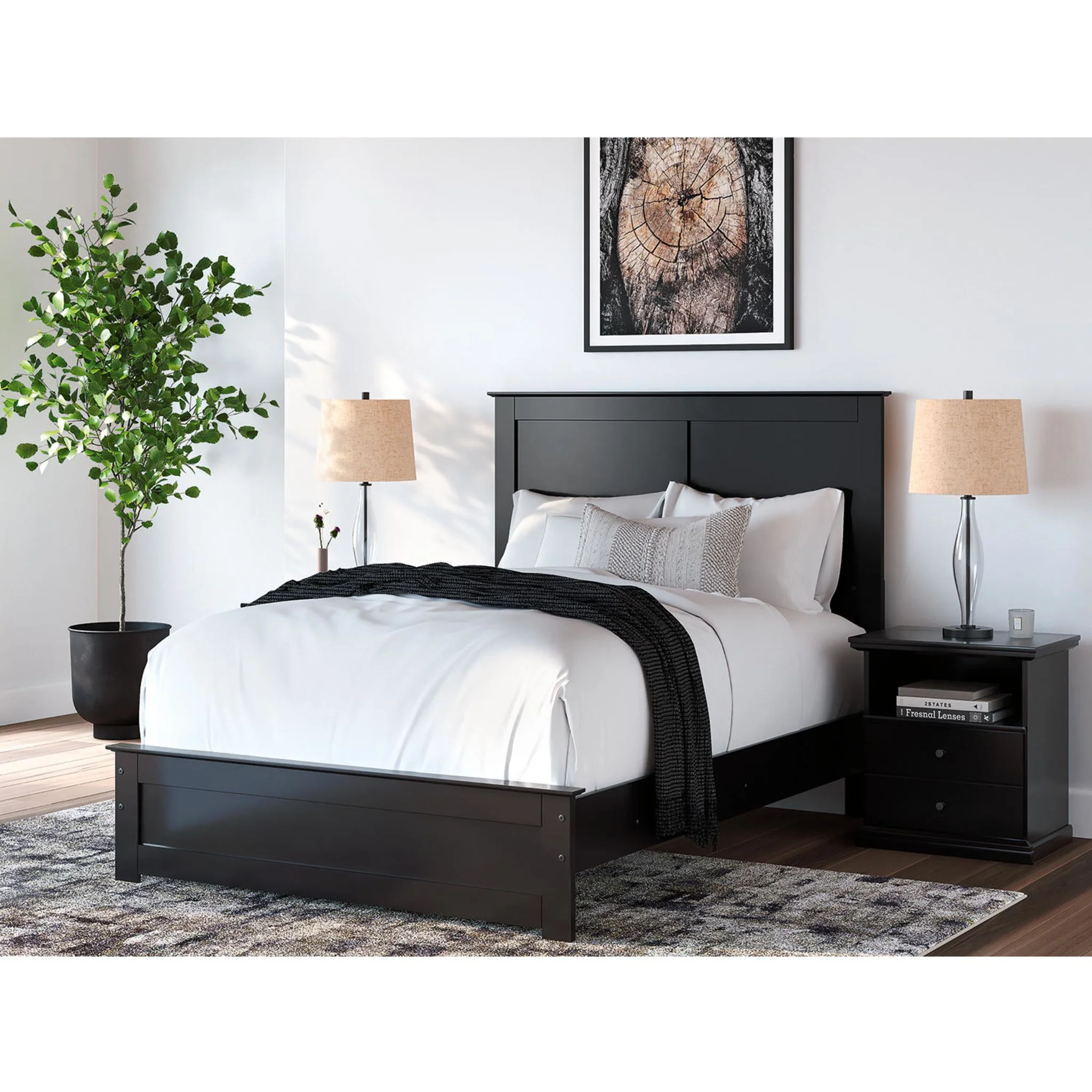 Maribel Panel Bed - Black - Image 20