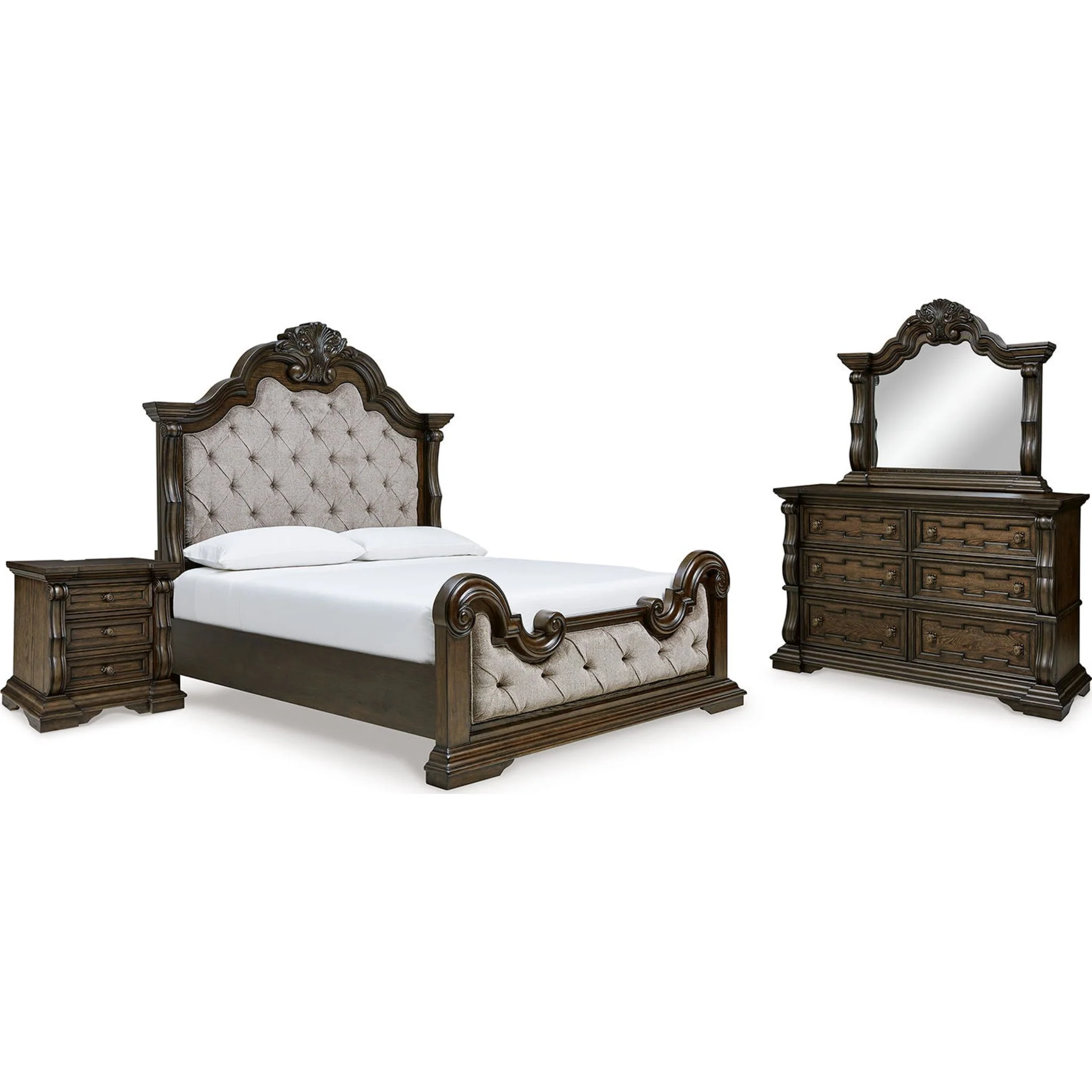 Maylee 6 Piece Panel Bedroom - Dark Brown - Image 2