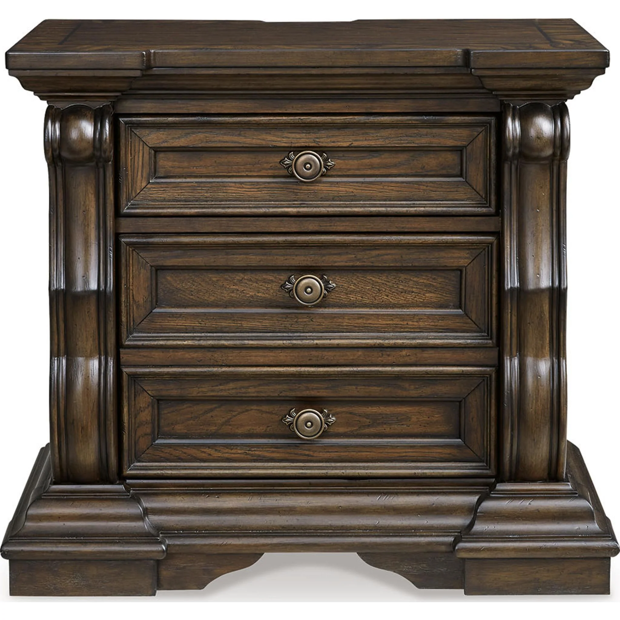Maylee 6 Piece Queen Canopy Bedroom - Dark Brown - Image 11