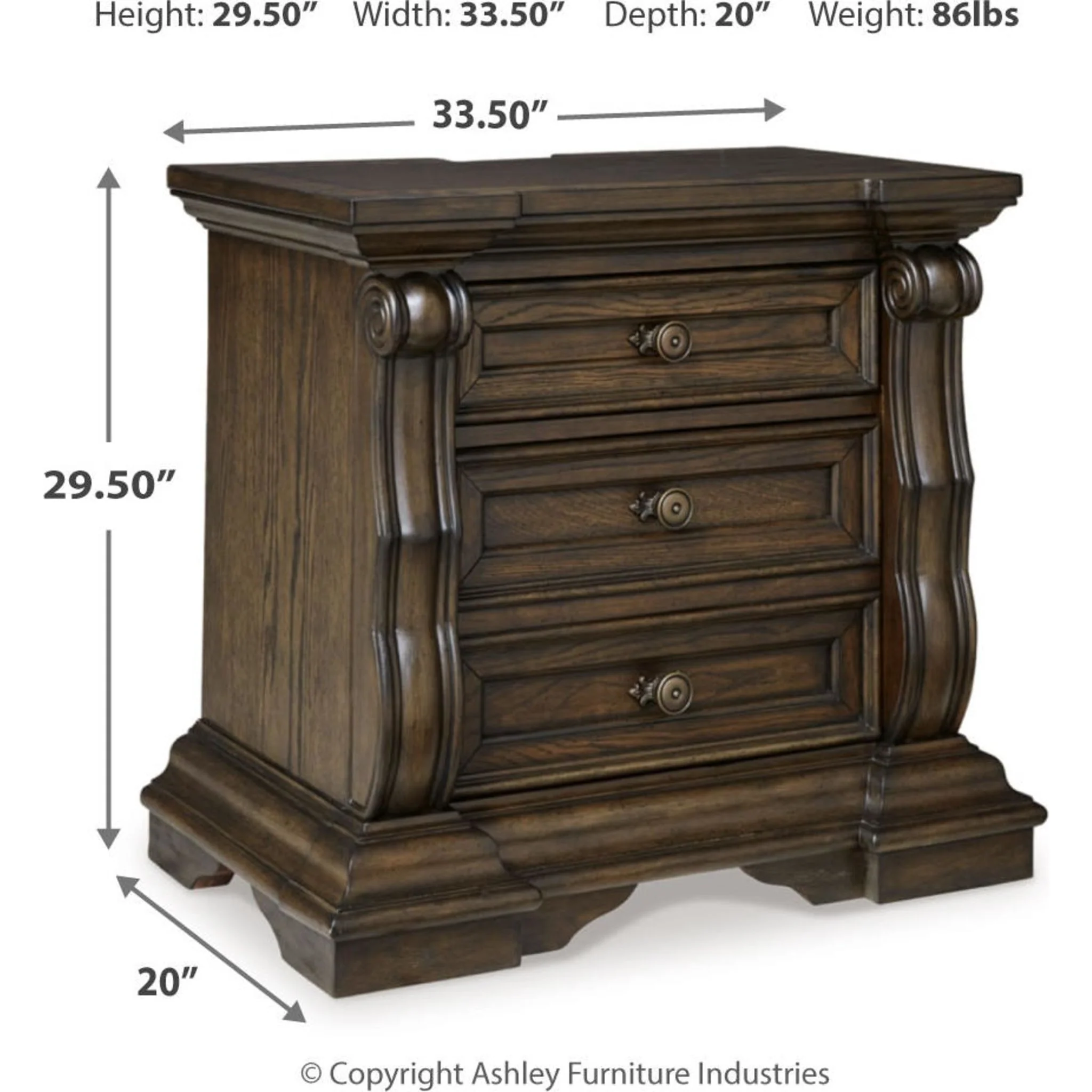 Maylee 6 Piece Queen Canopy Bedroom - Dark Brown - Image 12