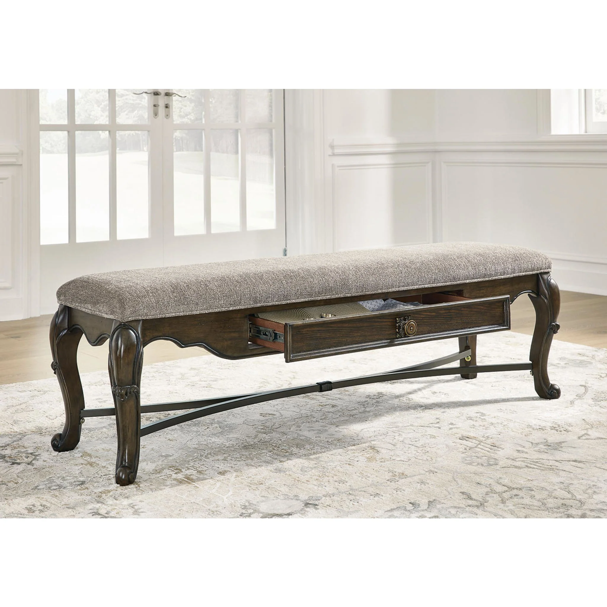 Maylee Dining Bench - Dark Brown - (D947-00) - Image 6