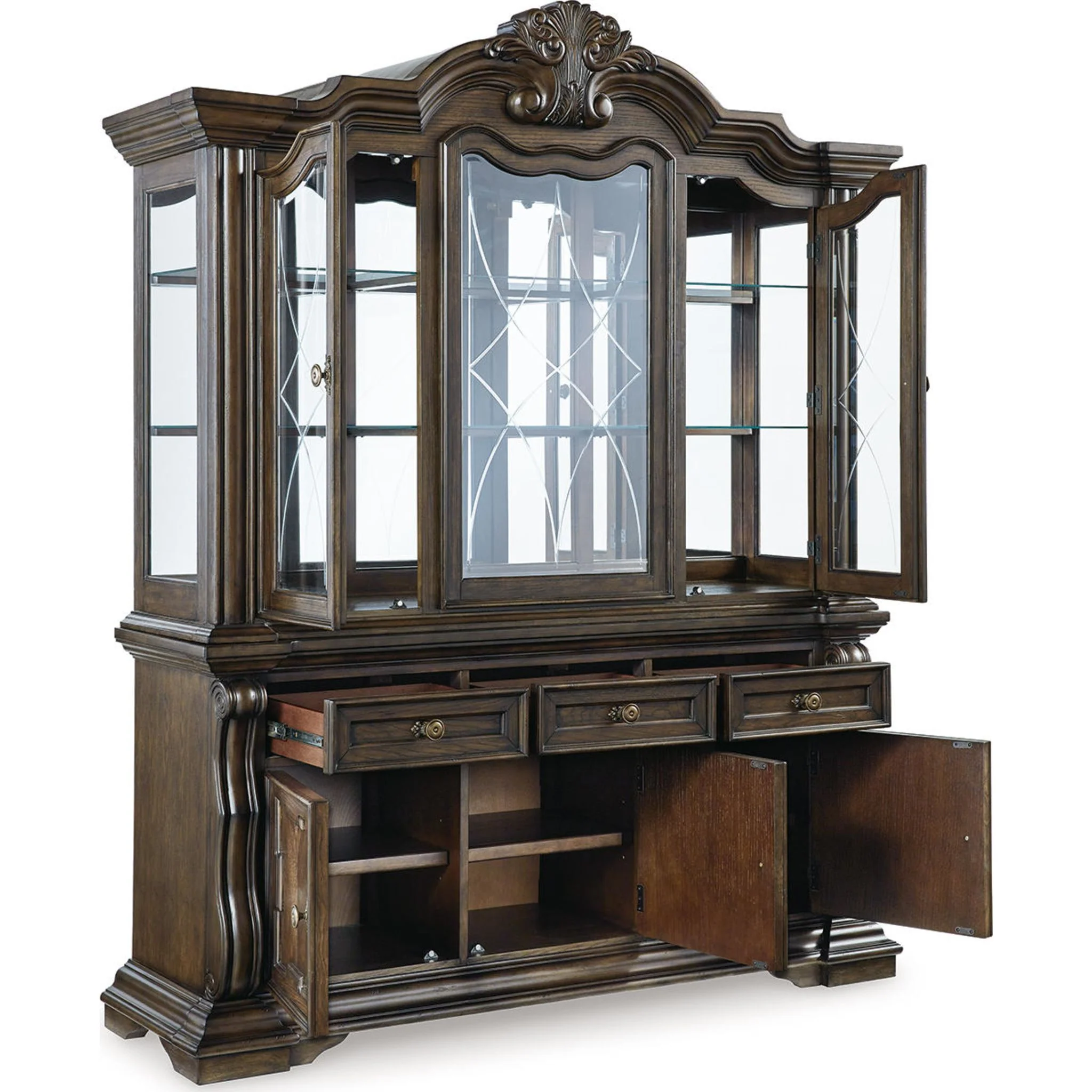 Maylee Buffet & Hutch - Dark Brown - (D947D1) - Image 3