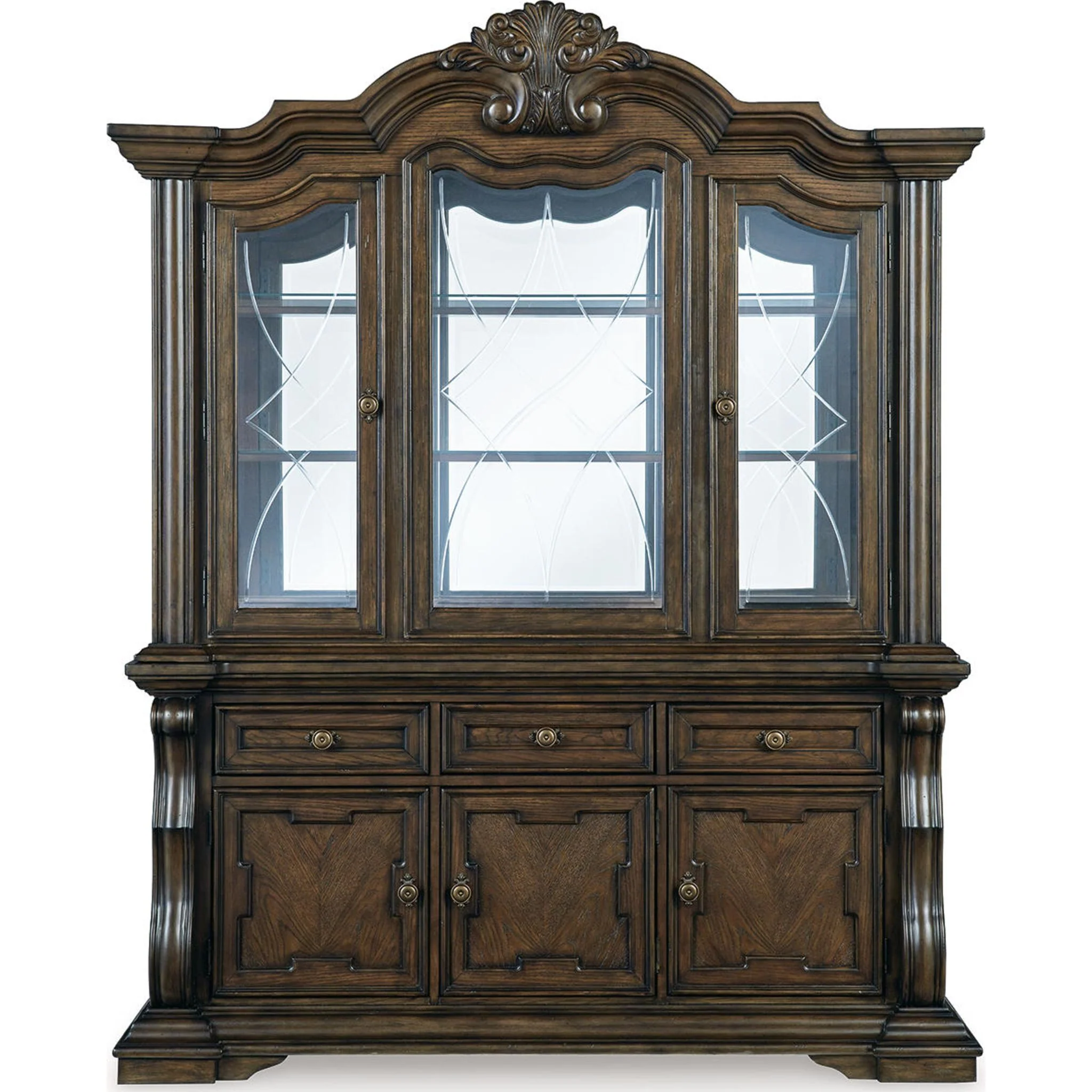 Maylee Buffet & Hutch - Dark Brown - (D947D1) - Image 4