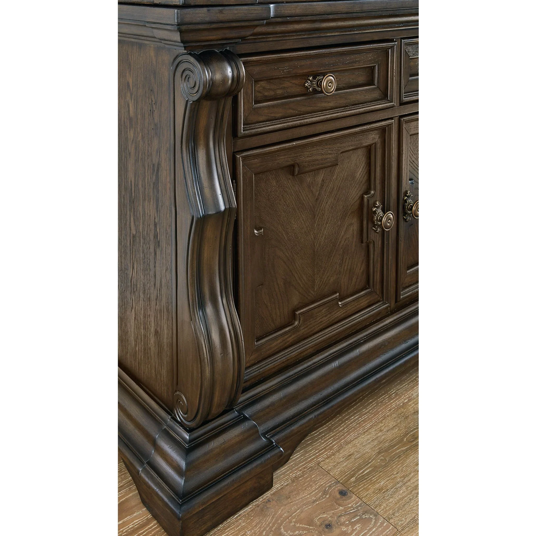 Maylee Buffet & Hutch - Dark Brown - (D947D1) - Image 6