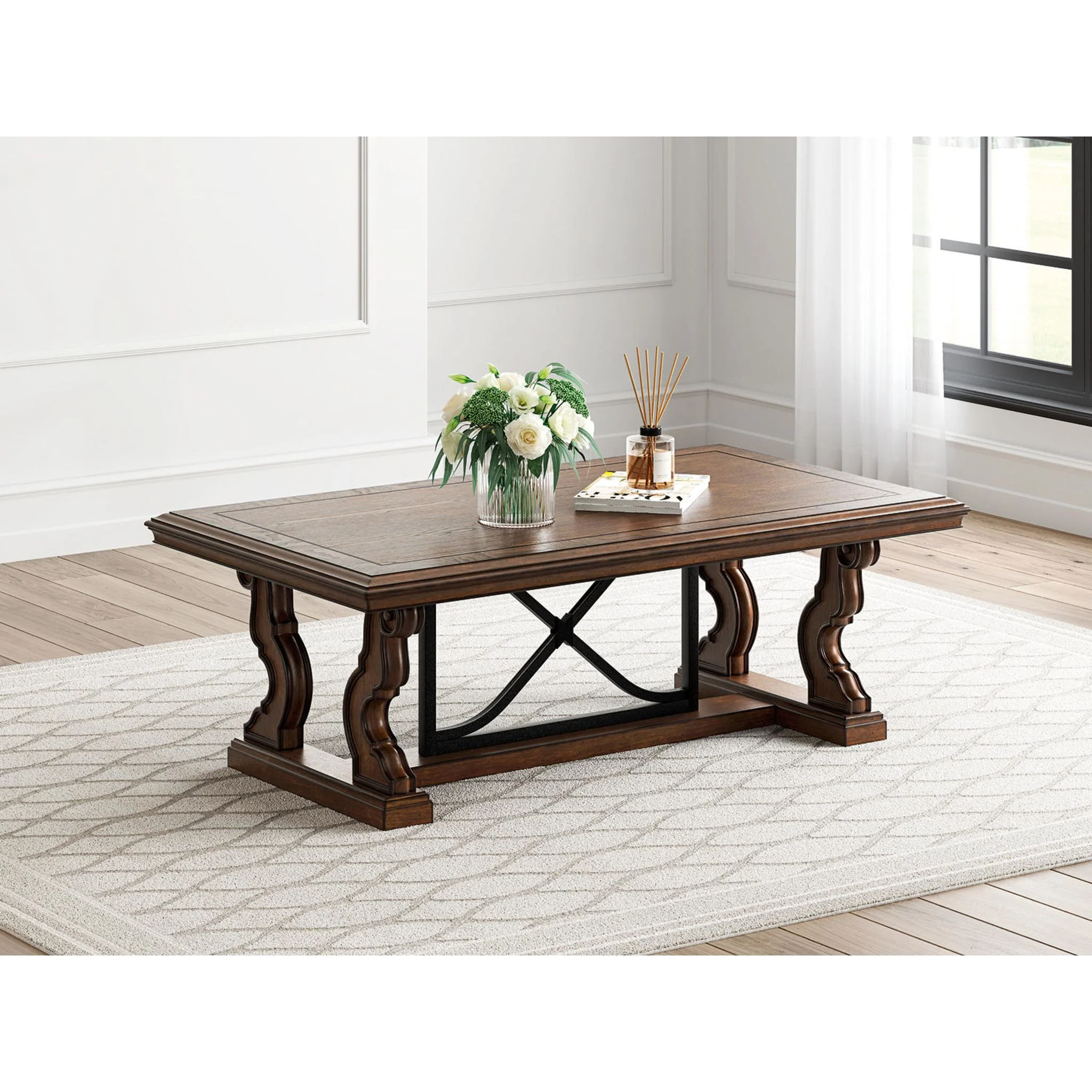 Maylee Coffee Table - Dark Brown - Image 7