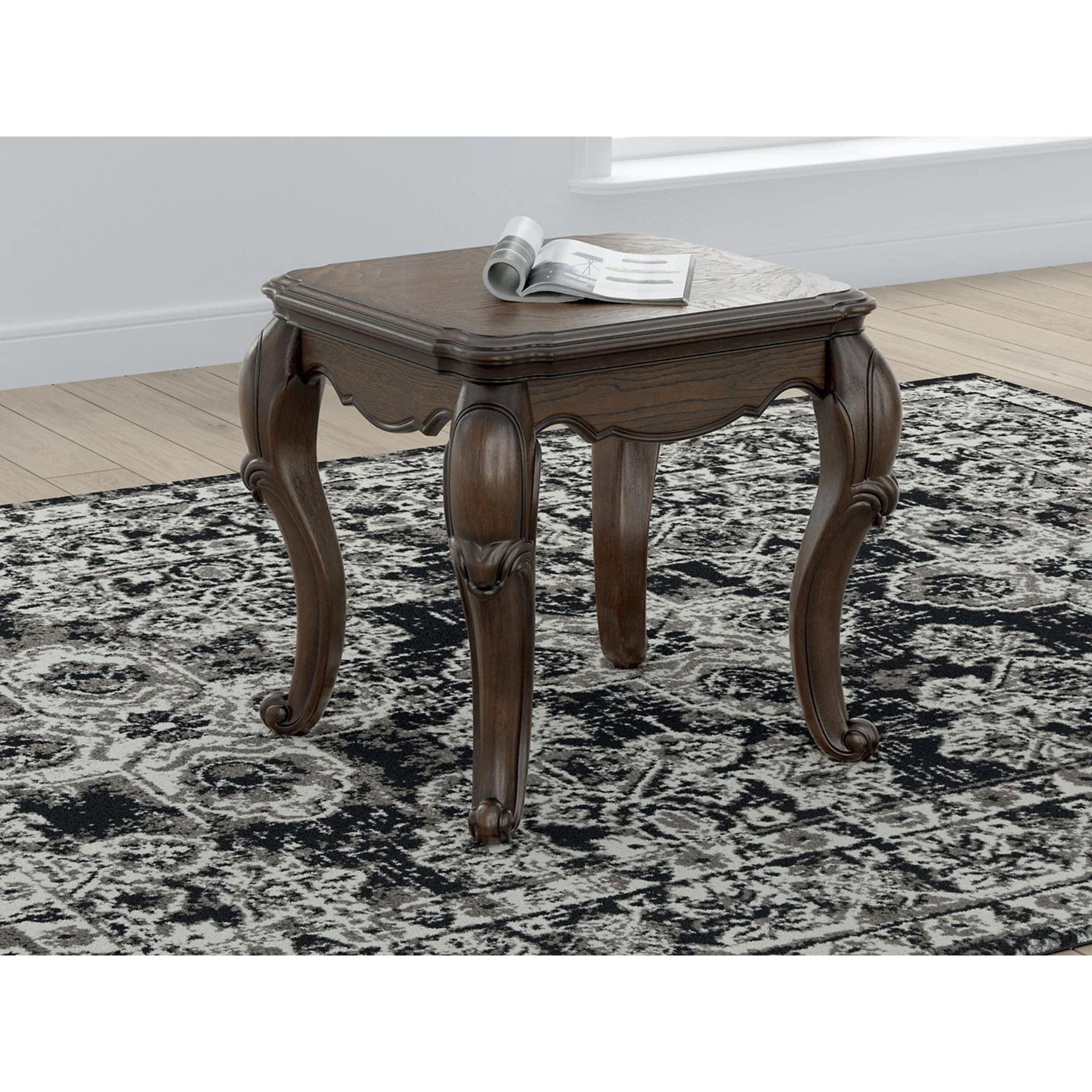 Maylee End Table - Dark Brown - Image 7