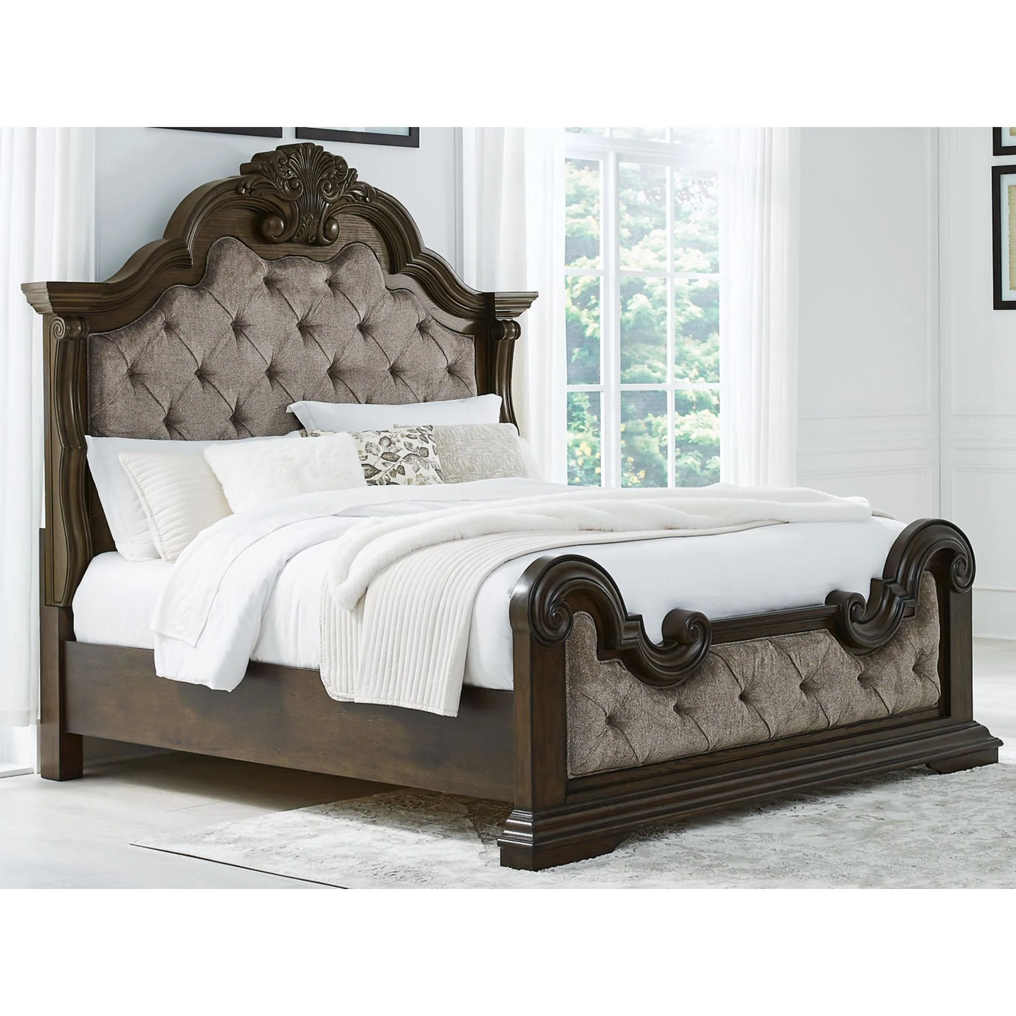 Maylee Panel Bed - Dark Brown - Image 2