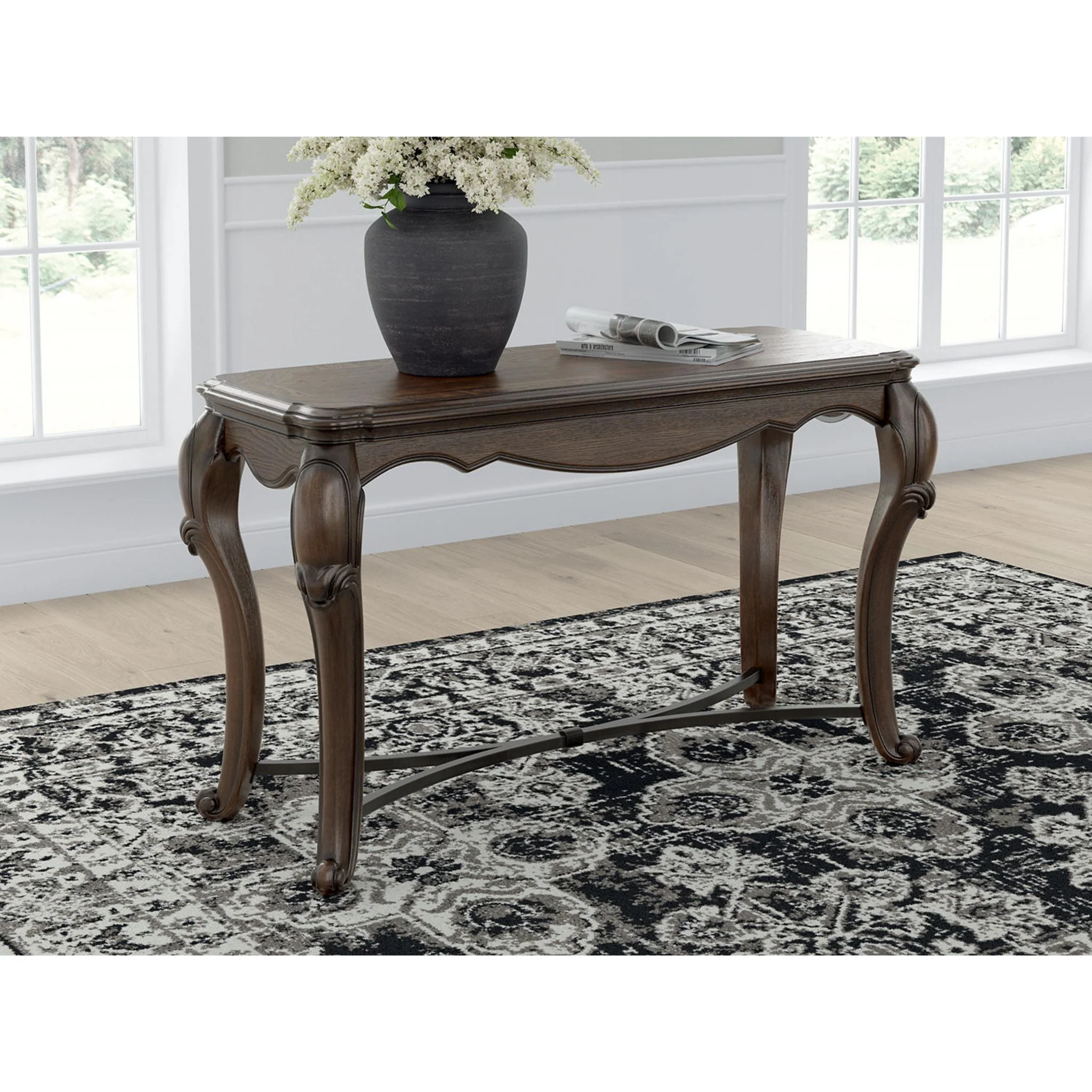 Maylee Sofa Table - Dark Brown - Image 8