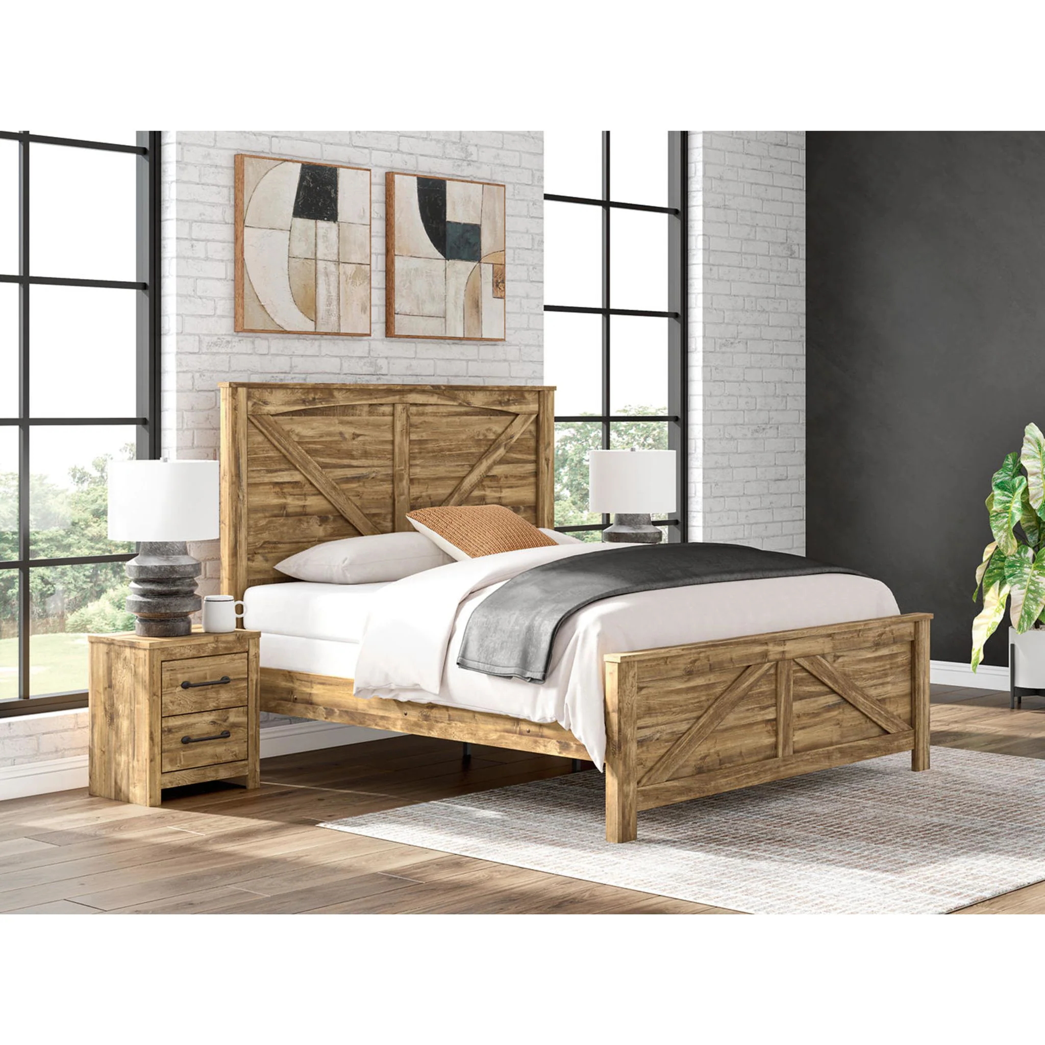 Maystonna Crossbuck Panel Bed - Brown - Image 18