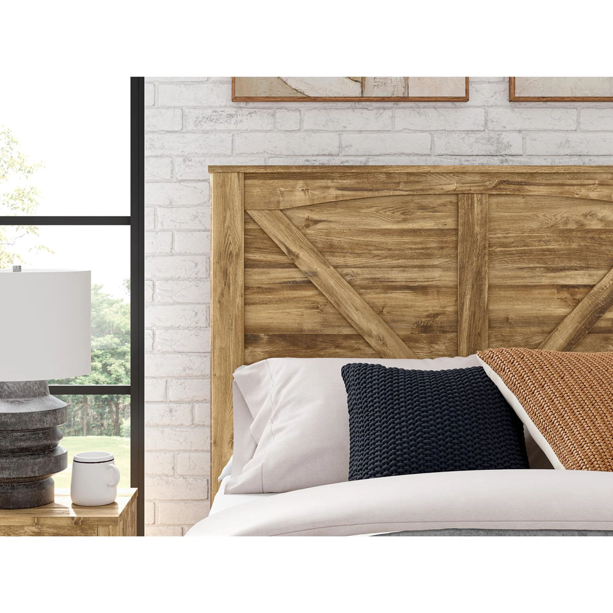 Maystonna Crossbuck Panel Bed - Brown - Image 5