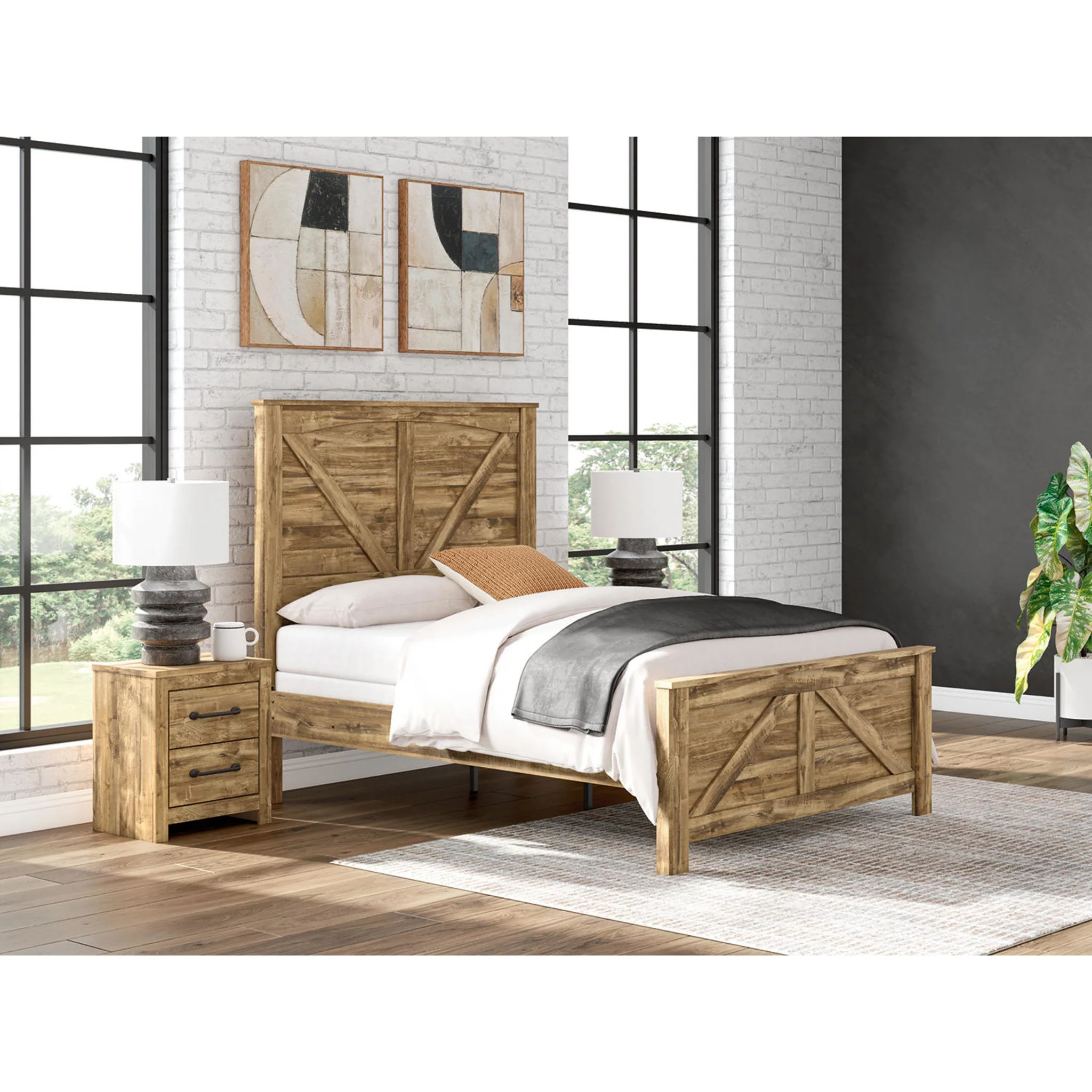 Maystonna Crossbuck Panel Bed - Brown - Image 9
