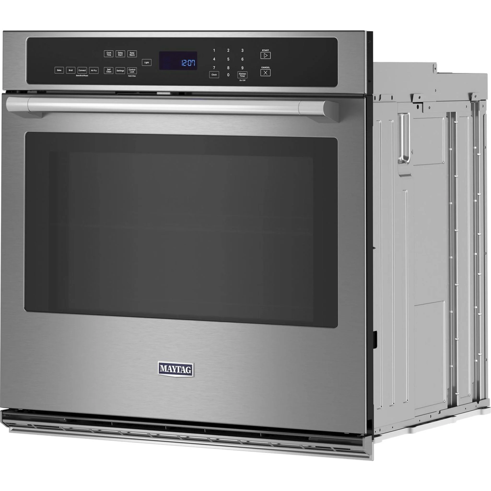 Maytag 27-inch Single Wall Oven with Air Fry and Basket - 4.3 cu. ft. -Fingerprint Resistant Stainless Steel (MOES6027LZ) - Image 2