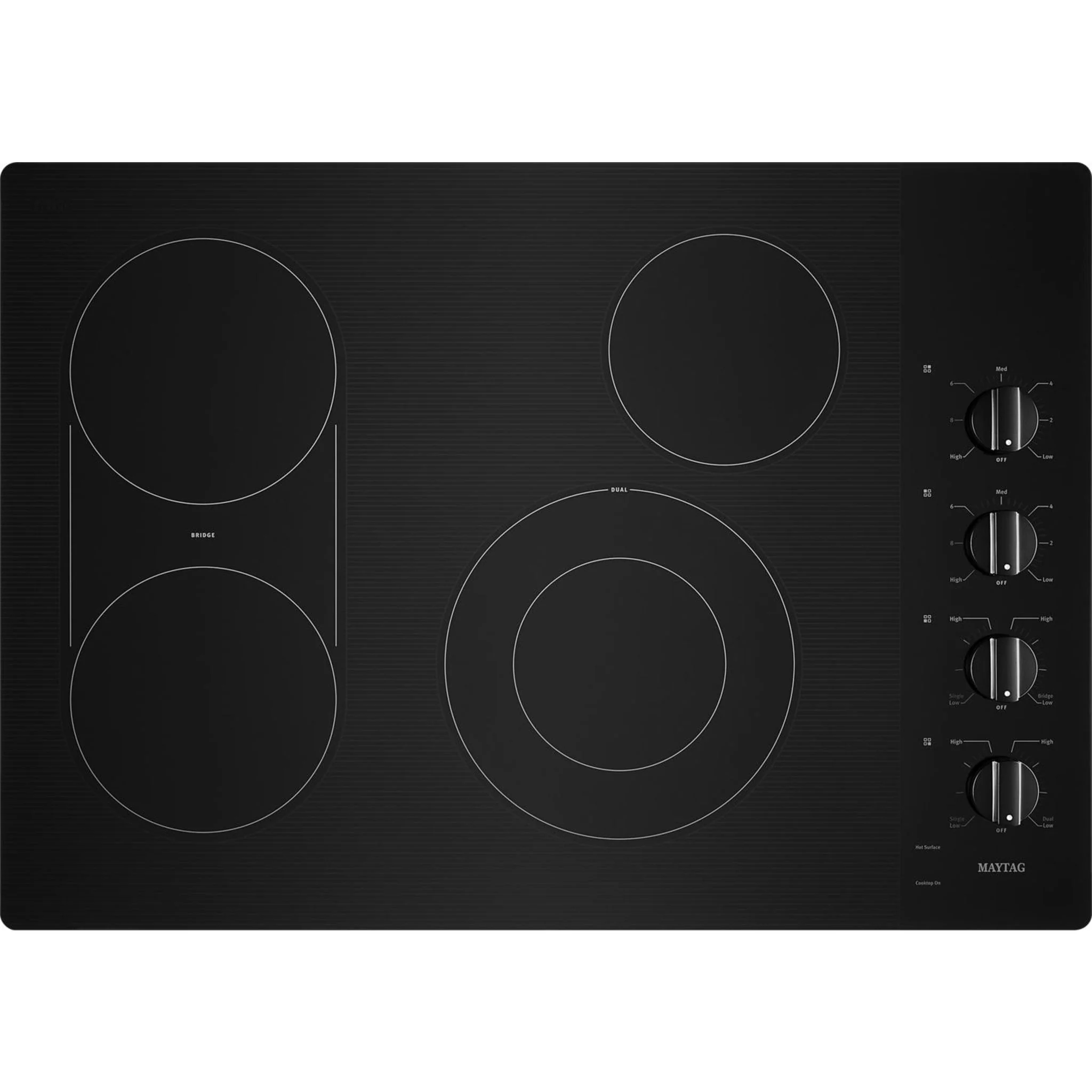 Maytag 30-Inch Electric Cooktop with Reversible Grill and Griddle -Black (MEC8830HB) - Image 2