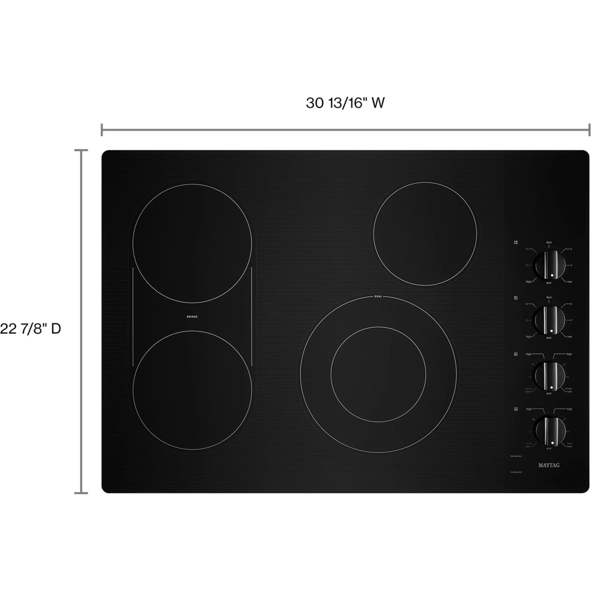 Maytag 30-Inch Electric Cooktop with Reversible Grill and Griddle -Black (MEC8830HB) - Image 6