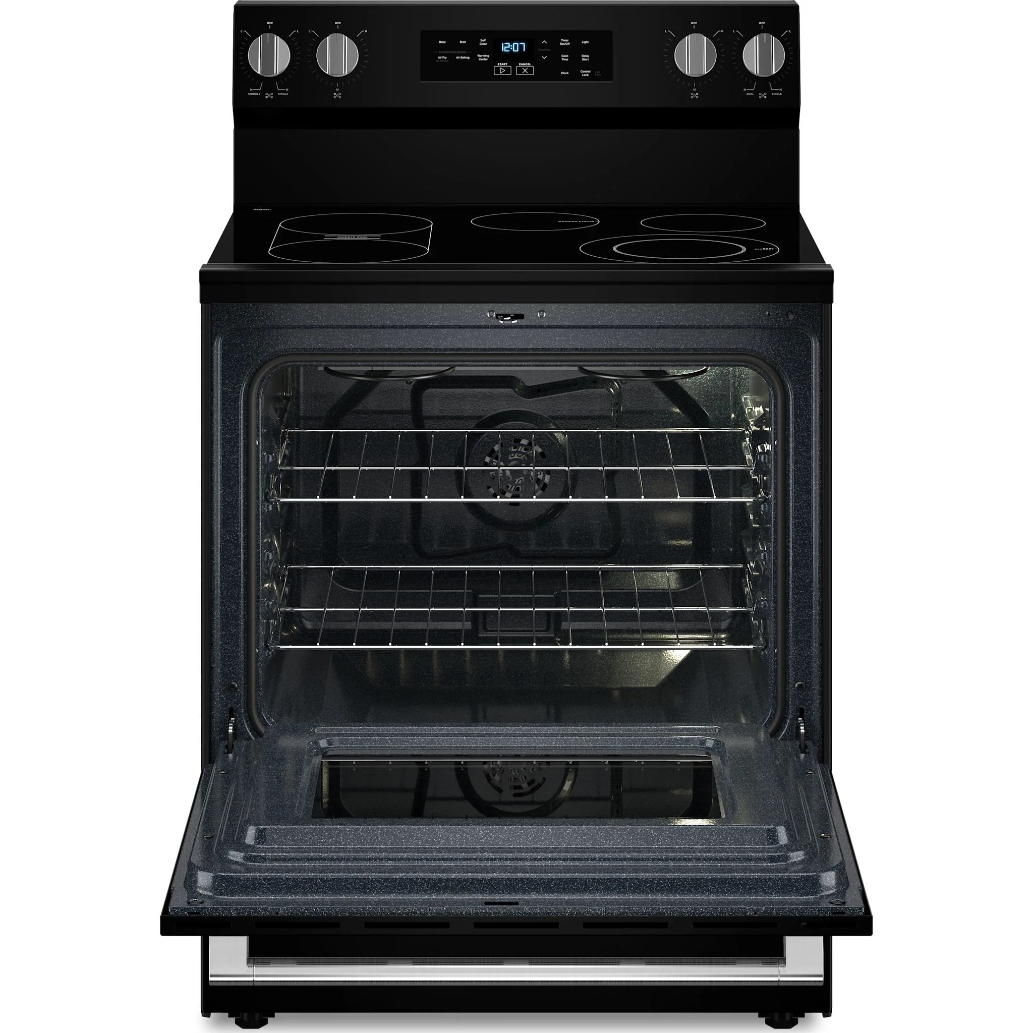 Maytag 30-Inch Convection Electric Range With No Preheat Air Fry and Air Baking - 5.3 Cu. Ft. -Black (YMFES6030RB) - Image 5