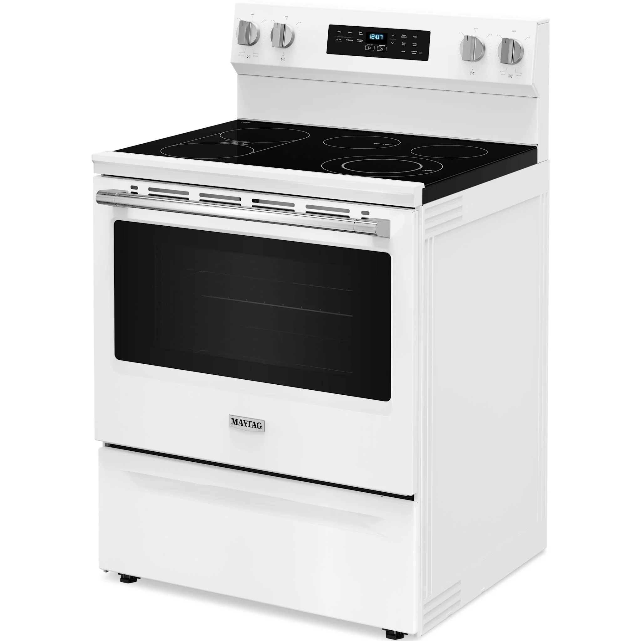 Maytag 30-Inch Convection Electric Range With No Preheat Air Fry and Air Baking - 5.3 Cu. Ft. -White (YMFES6030RW) - Image 2