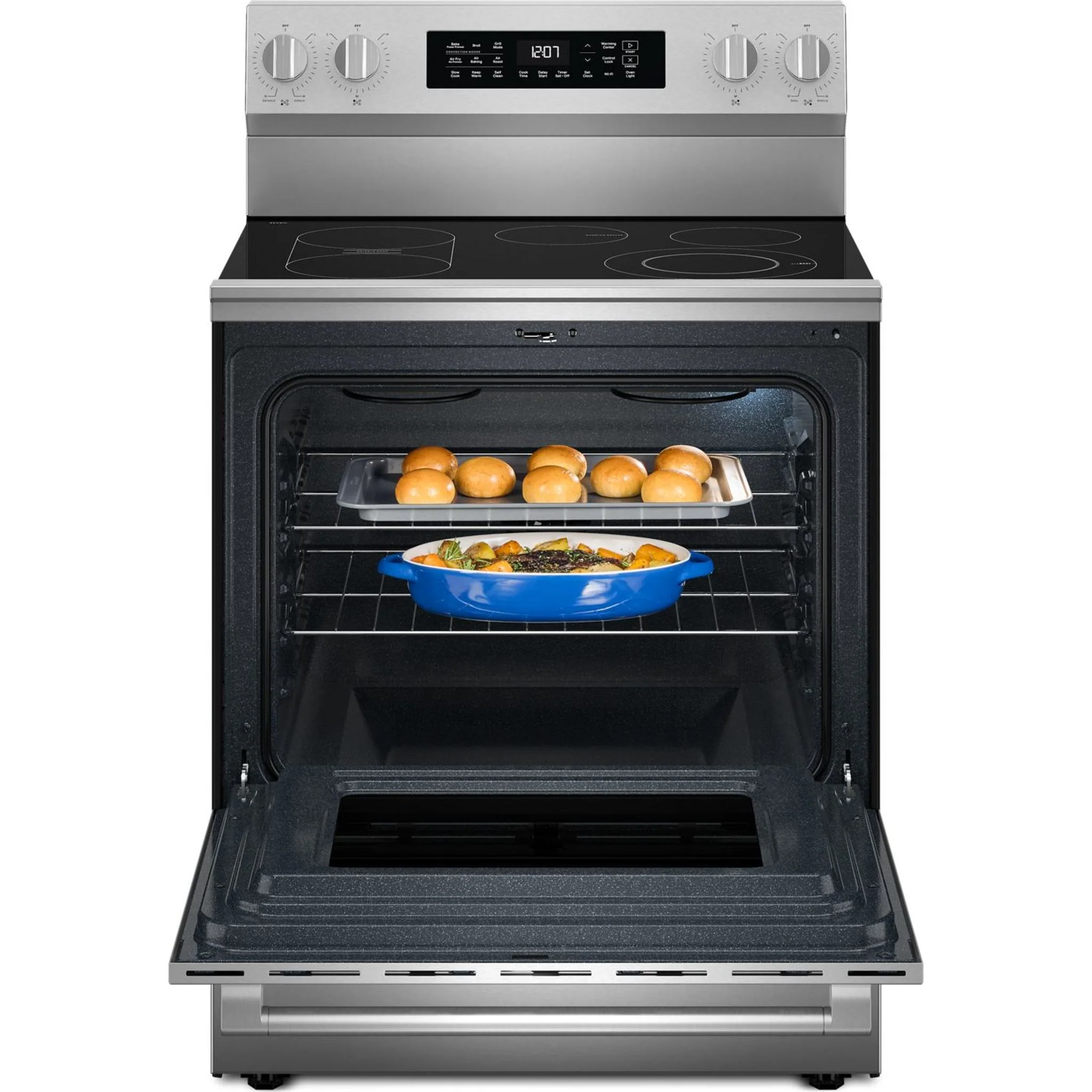 Maytag 30-Inch Freestanding Electric Range with Grill Mode, No Preheat Air Fry - 5.3 Cu. Ft. - Fingerprint Resistant Stainless Steel (YMFES7030SZ) - Image 14
