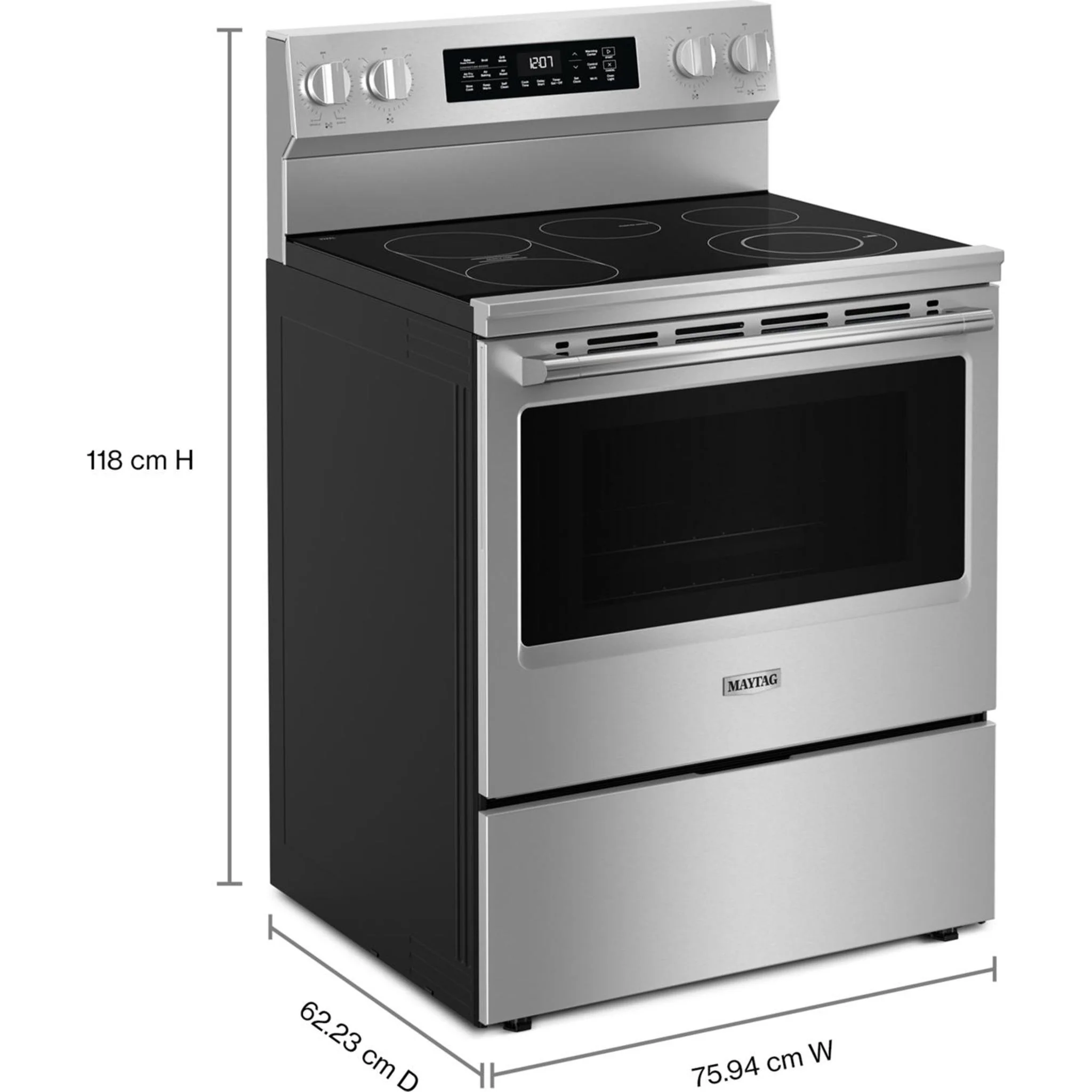 Maytag 30-Inch Freestanding Electric Range with Grill Mode, No Preheat Air Fry - 5.3 Cu. Ft. - Fingerprint Resistant Stainless Steel (YMFES7030SZ) - Image 24