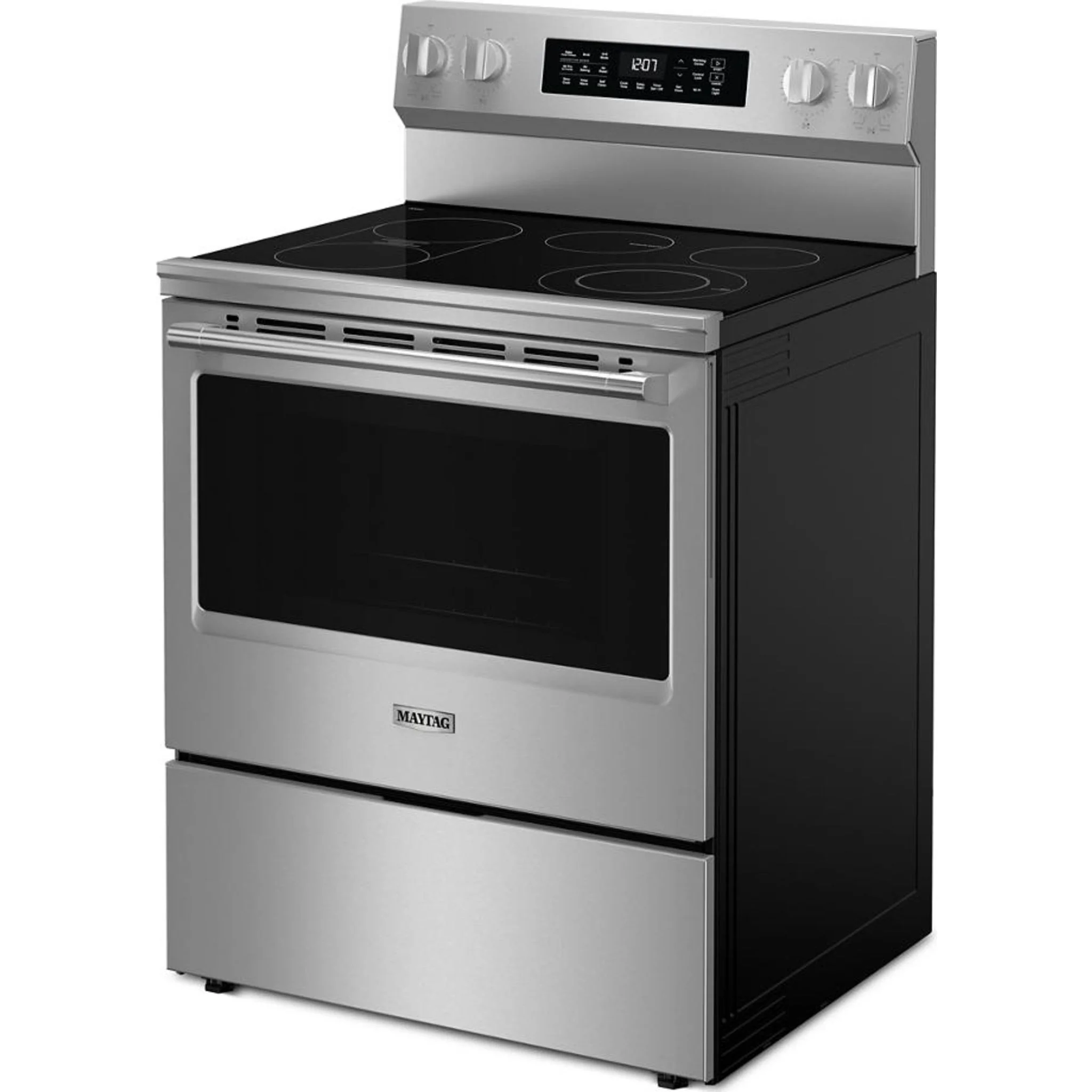 Maytag 30-Inch Freestanding Electric Range with Grill Mode, No Preheat Air Fry - 5.3 Cu. Ft. - Fingerprint Resistant Stainless Steel (YMFES7030SZ) - Image 3