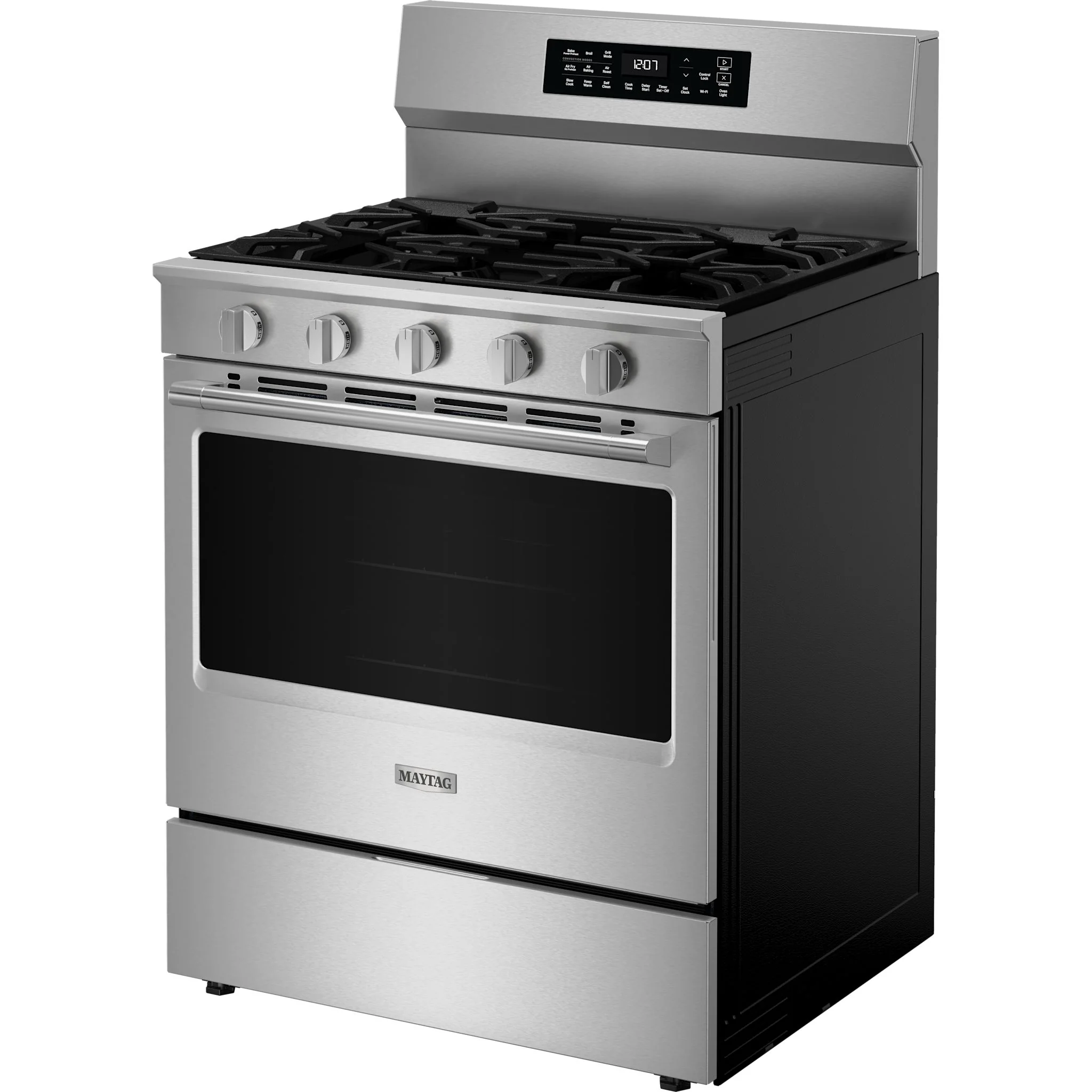 Maytag 30-Inch Wide Freestanding Gas Range with Grill Mode and No Preheat Air Fry - 5.0 Cu. Ft. -Fingerprint Resistant Stainless Steel (MFGS7030SZ) - Image 3