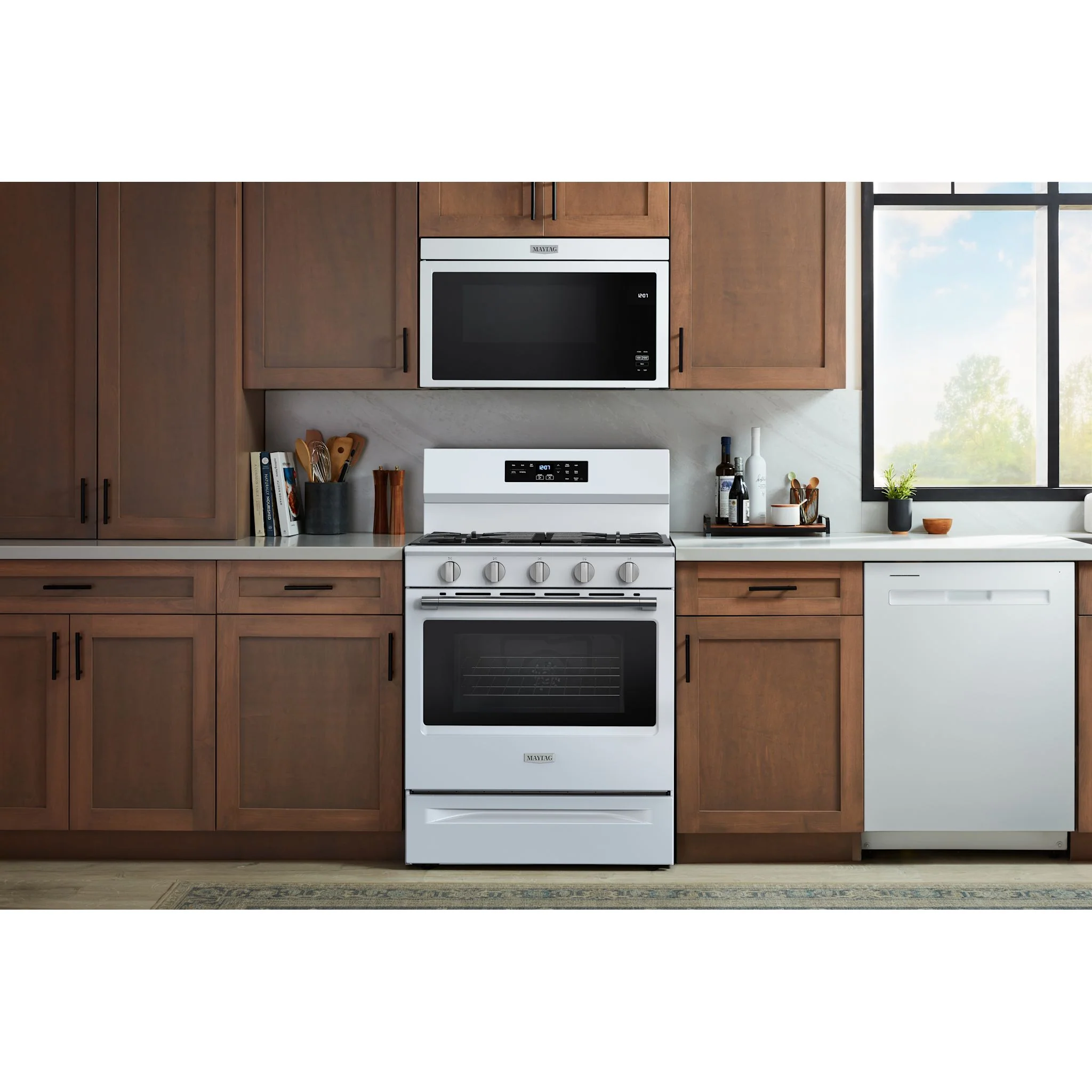 Maytag 30-Inch Convection Gas Range With No Preheat Air Fry and Air Baking - 5.0 Cu. Ft. -White (MFGS6030RW) - Image 7
