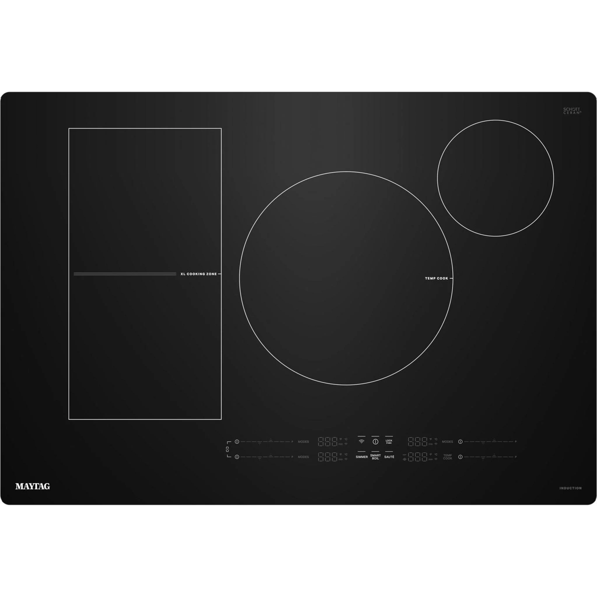 Maytag 30-Inch Wide Induction Cooktop with Power Boost -Black (MCIT8030SB)