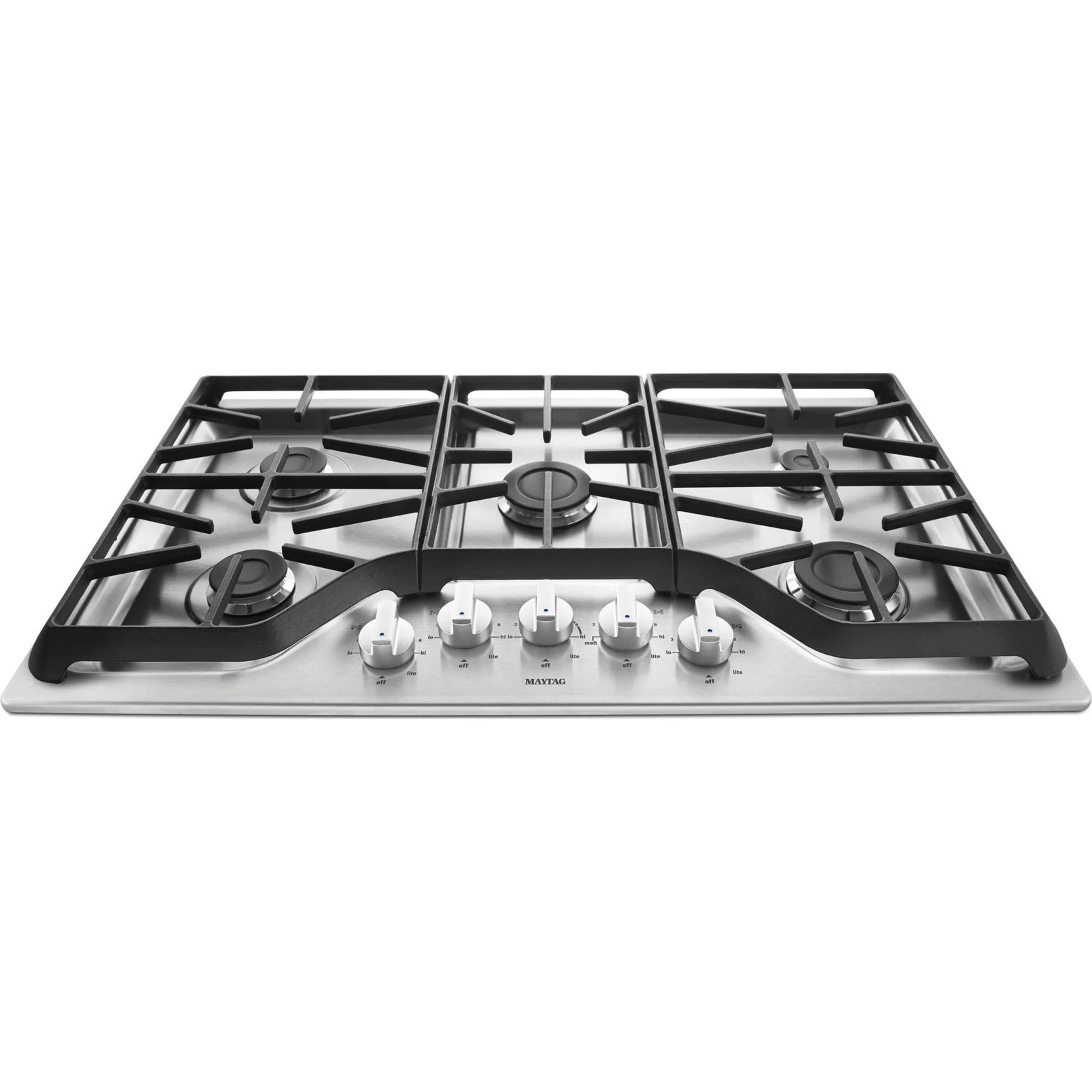 Maytag 36-inch 5-burner Gas Cooktop with PowerBurner -Stainless Steel (MGC7536DS) - Image 8