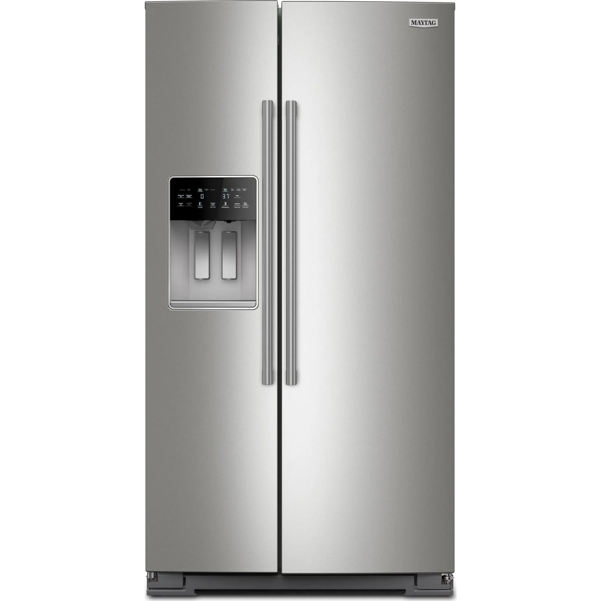 Maytag 36-Inch Counter-Depth Side-by-Side Refrigerator with Arctic Blue Interior - 20.8 Cu. Ft. - Fingerprint Resistant Stainless Steel (MRSC6636RZ)