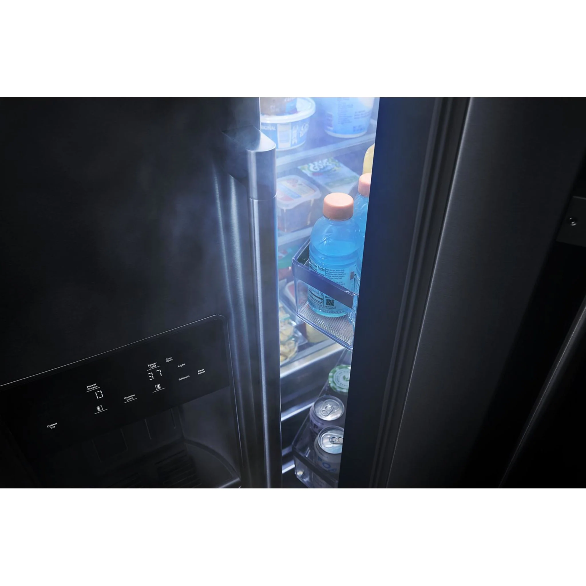 Maytag 36-Inch Counter-Depth Side-by-Side Refrigerator with Arctic Blue Interior - 20.8 Cu. Ft. - Fingerprint Resistant Stainless Steel (MRSC6636RZ) - Image 15