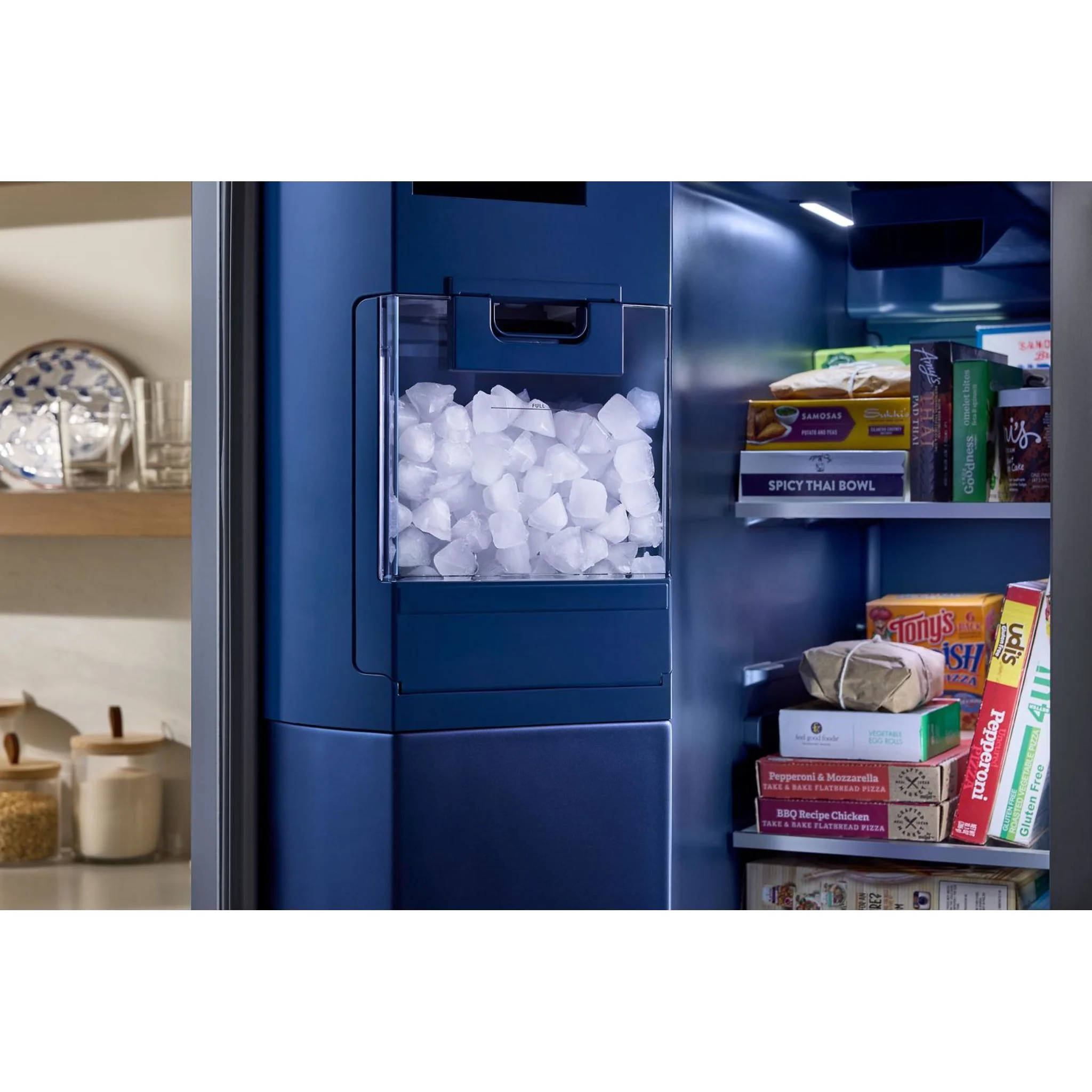 Maytag 36-Inch Counter-Depth Side-by-Side Refrigerator with Arctic Blue Interior - 20.8 Cu. Ft. - Fingerprint Resistant Stainless Steel (MRSC6636RZ) - Image 17