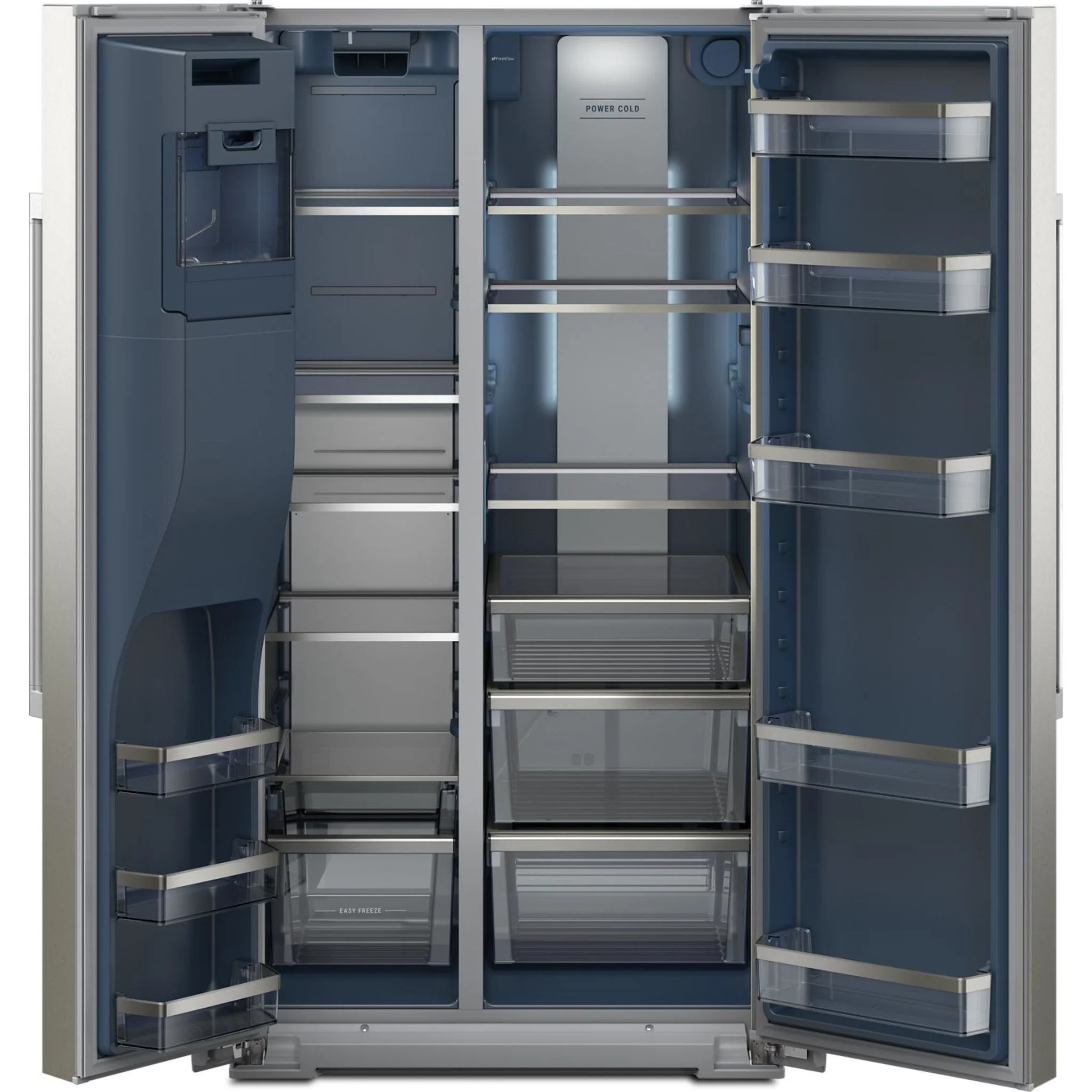 Maytag 36-Inch Counter-Depth Side-by-Side Refrigerator with Arctic Blue Interior - 20.8 Cu. Ft. - Fingerprint Resistant Stainless Steel (MRSC6636RZ) - Image 19