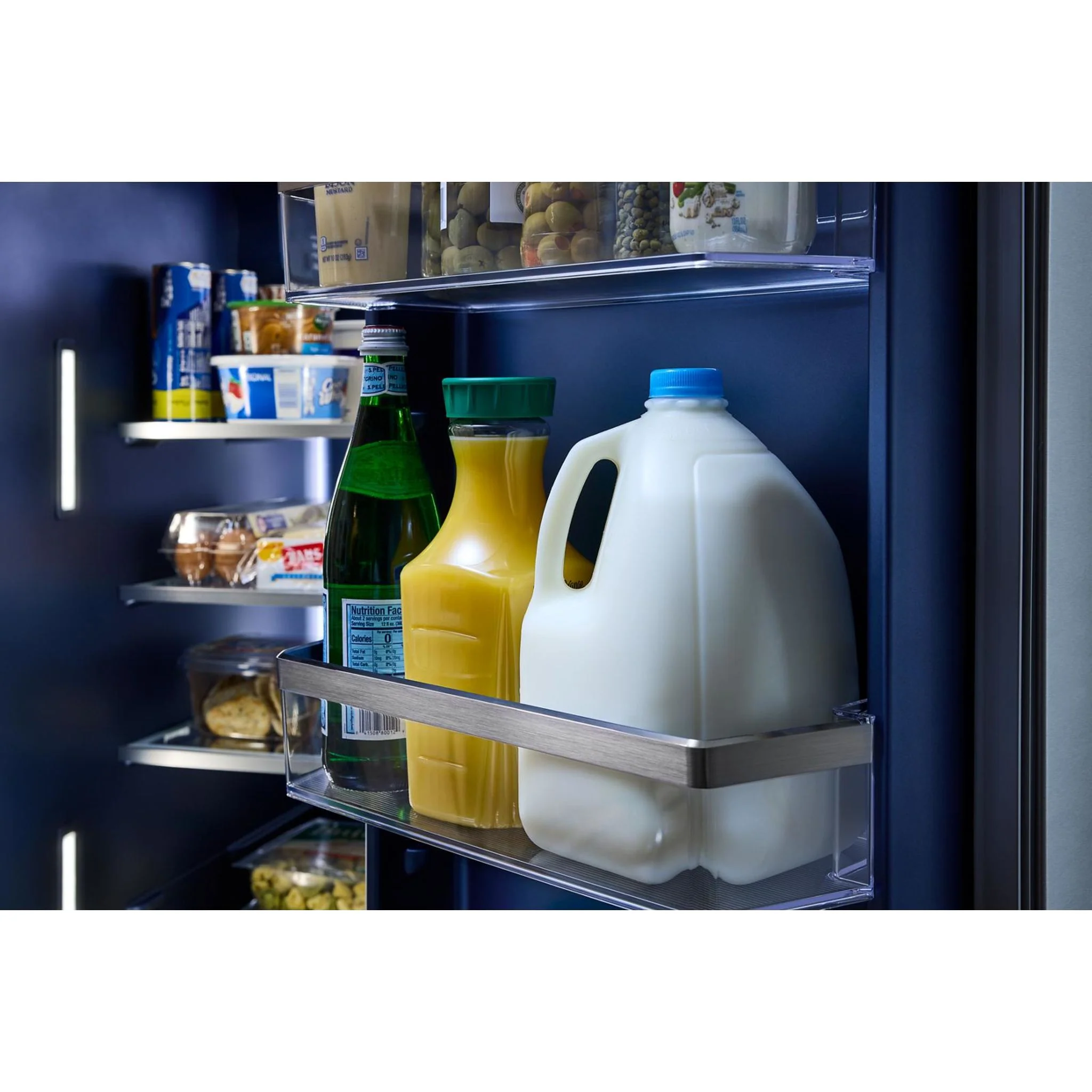 Maytag 36-Inch Counter-Depth Side-by-Side Refrigerator with Arctic Blue Interior - 20.8 Cu. Ft. - Fingerprint Resistant Stainless Steel (MRSC6636RZ) - Image 2