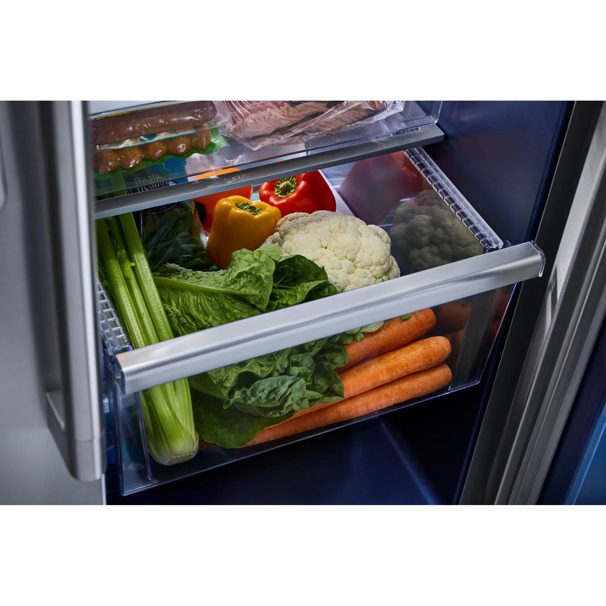 Maytag 36-Inch Counter-Depth Side-by-Side Refrigerator with Arctic Blue Interior - 20.8 Cu. Ft. - Fingerprint Resistant Stainless Steel (MRSC6636RZ) - Image 24