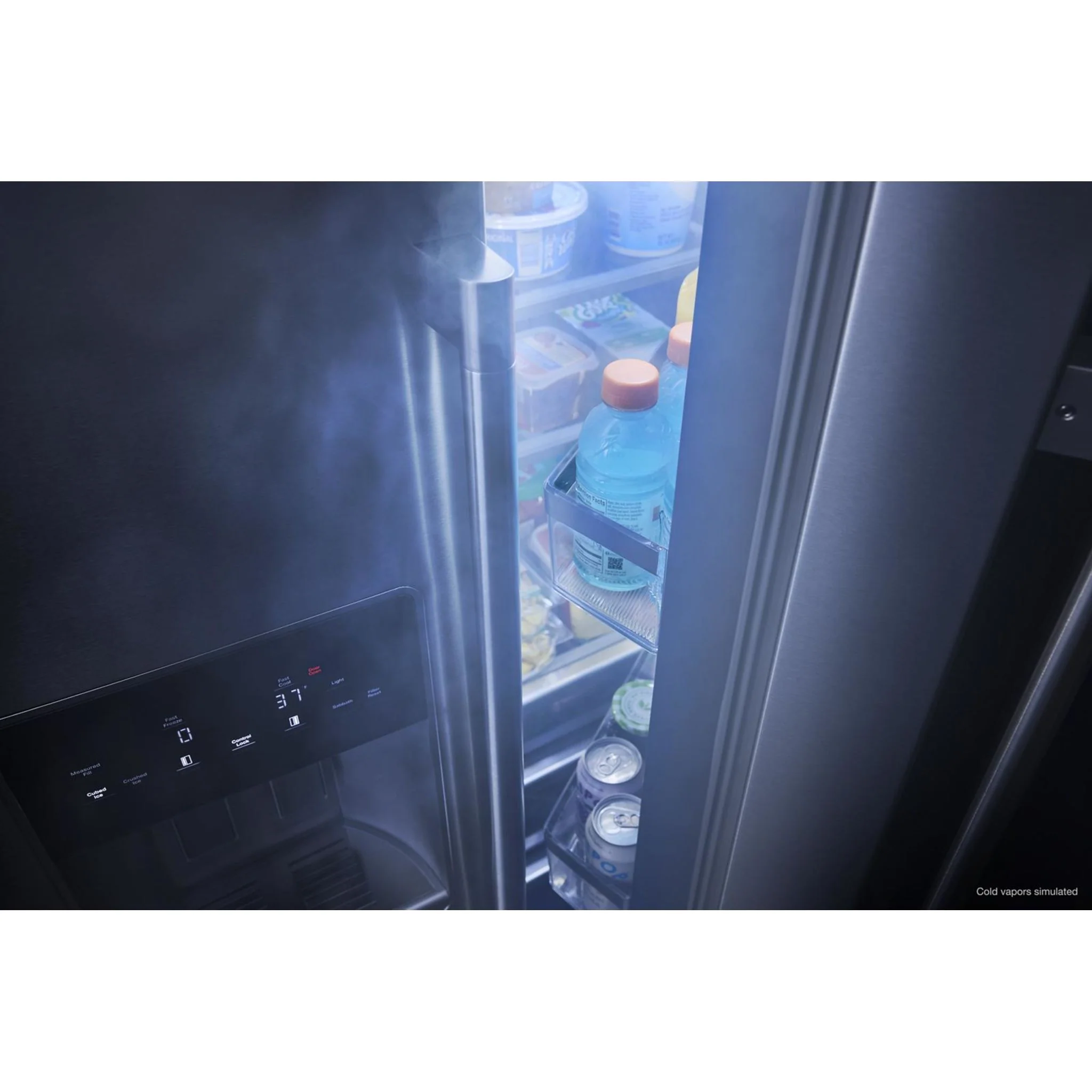 Maytag 36-Inch Counter-Depth Side-by-Side Refrigerator with Arctic Blue Interior - 20.8 Cu. Ft. - Fingerprint Resistant Stainless Steel (MRSC6636RZ) - Image 31